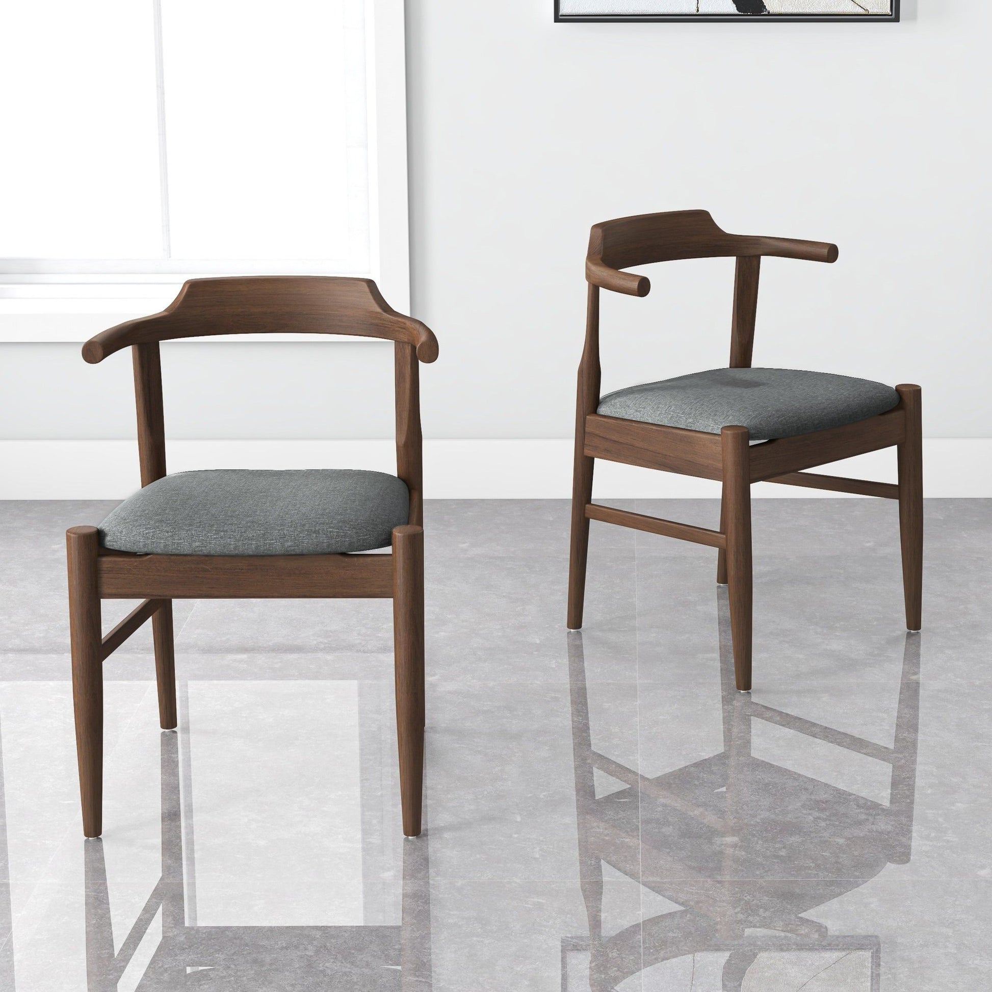 Dakota - Mid-Century Modern Velvet Dining Chair (Set of 2) - Best Buy Furniture
