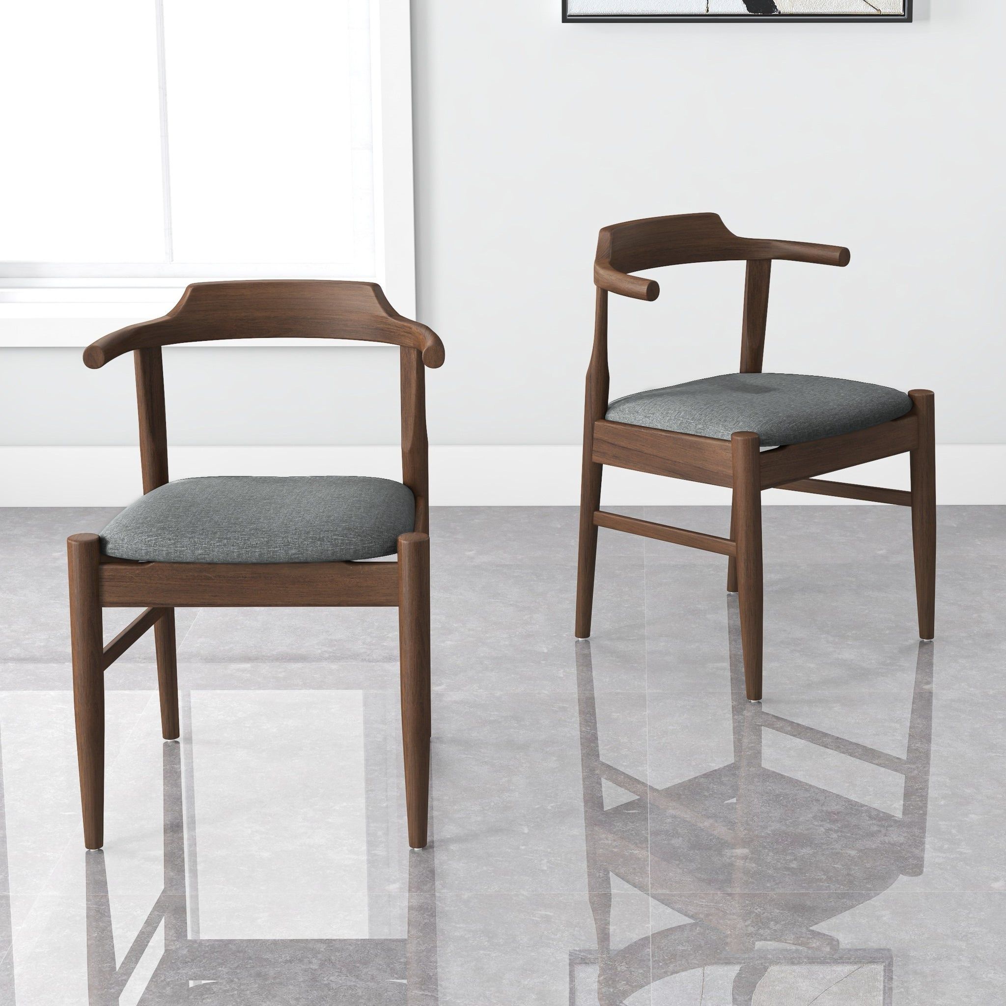 Dakota - Mid-Century Modern Velvet Dining Chair (Set of 2) - Best Buy Furniture