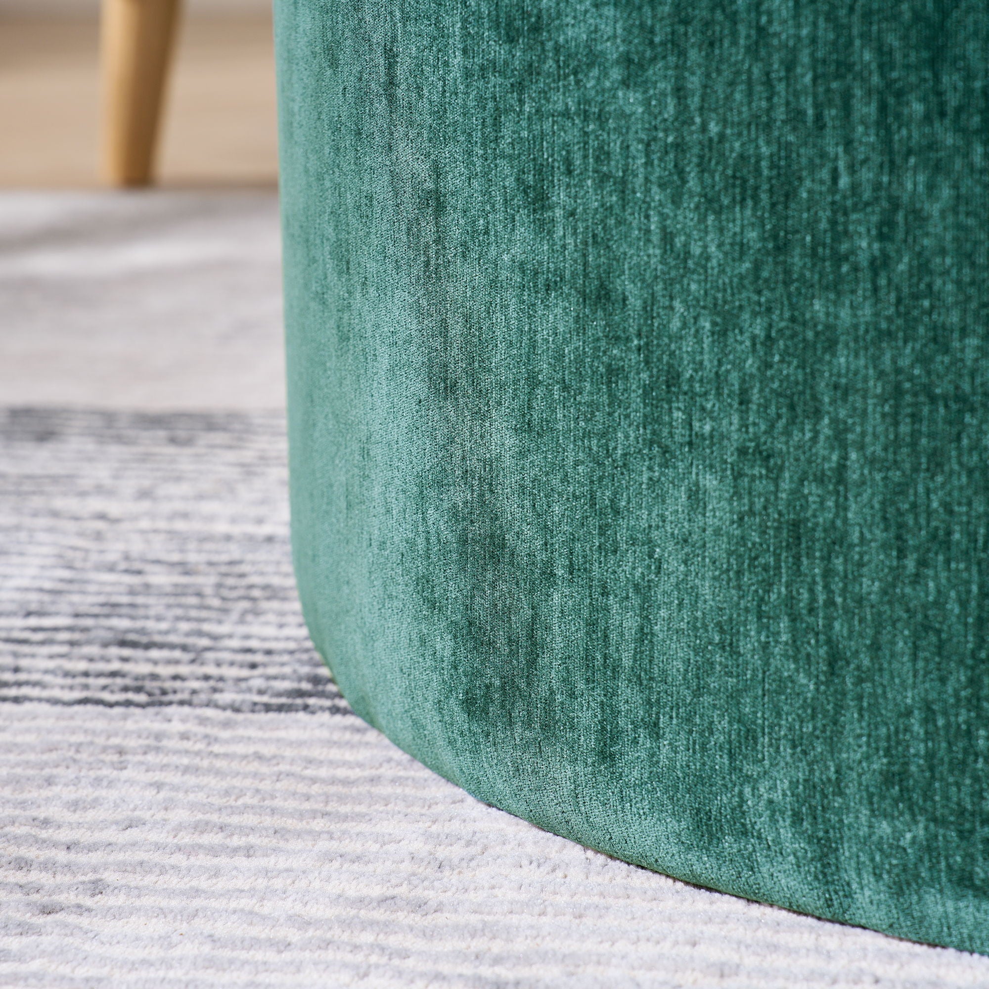 Classic 2 Piece Round Storage Ottoman Set With Drum Shaped Stool - Best Buy Furniture