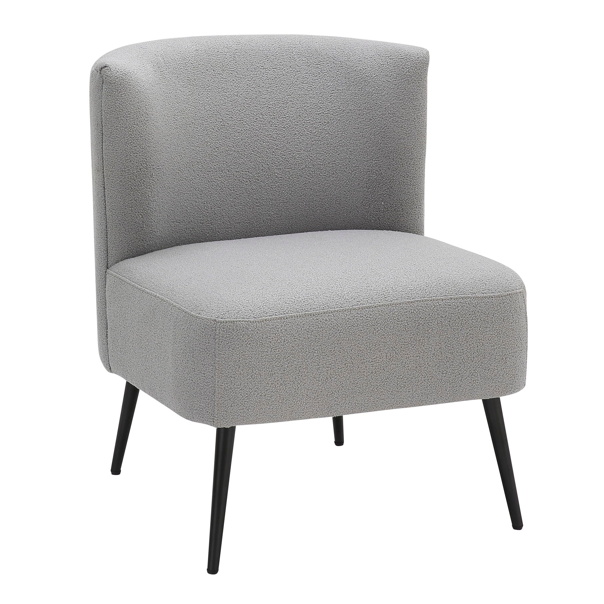 Fran - Contemporary Slipper Chair - Black / Light Gray - Best Buy Furniture