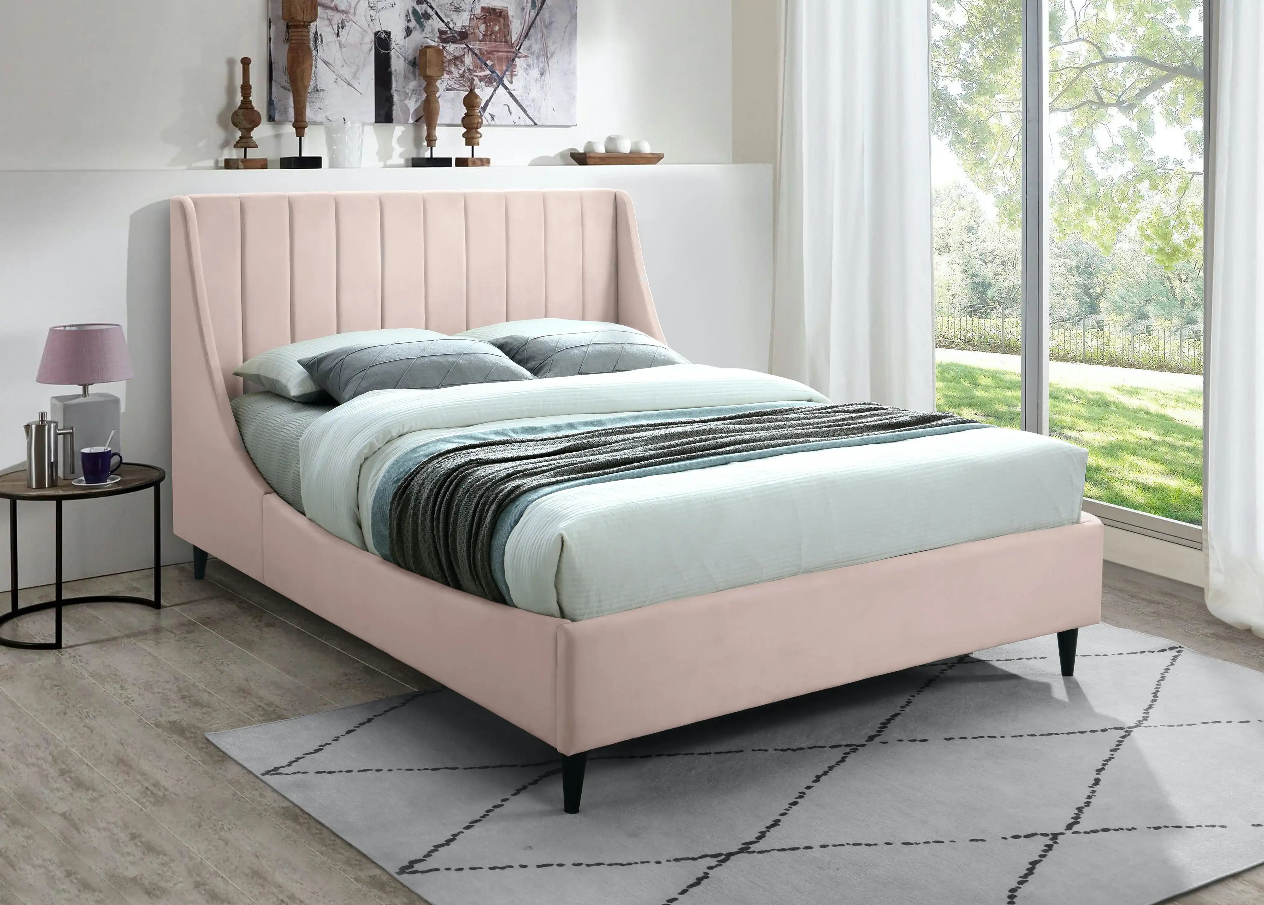Eva - Velvet Bed - Best Buy Furniture