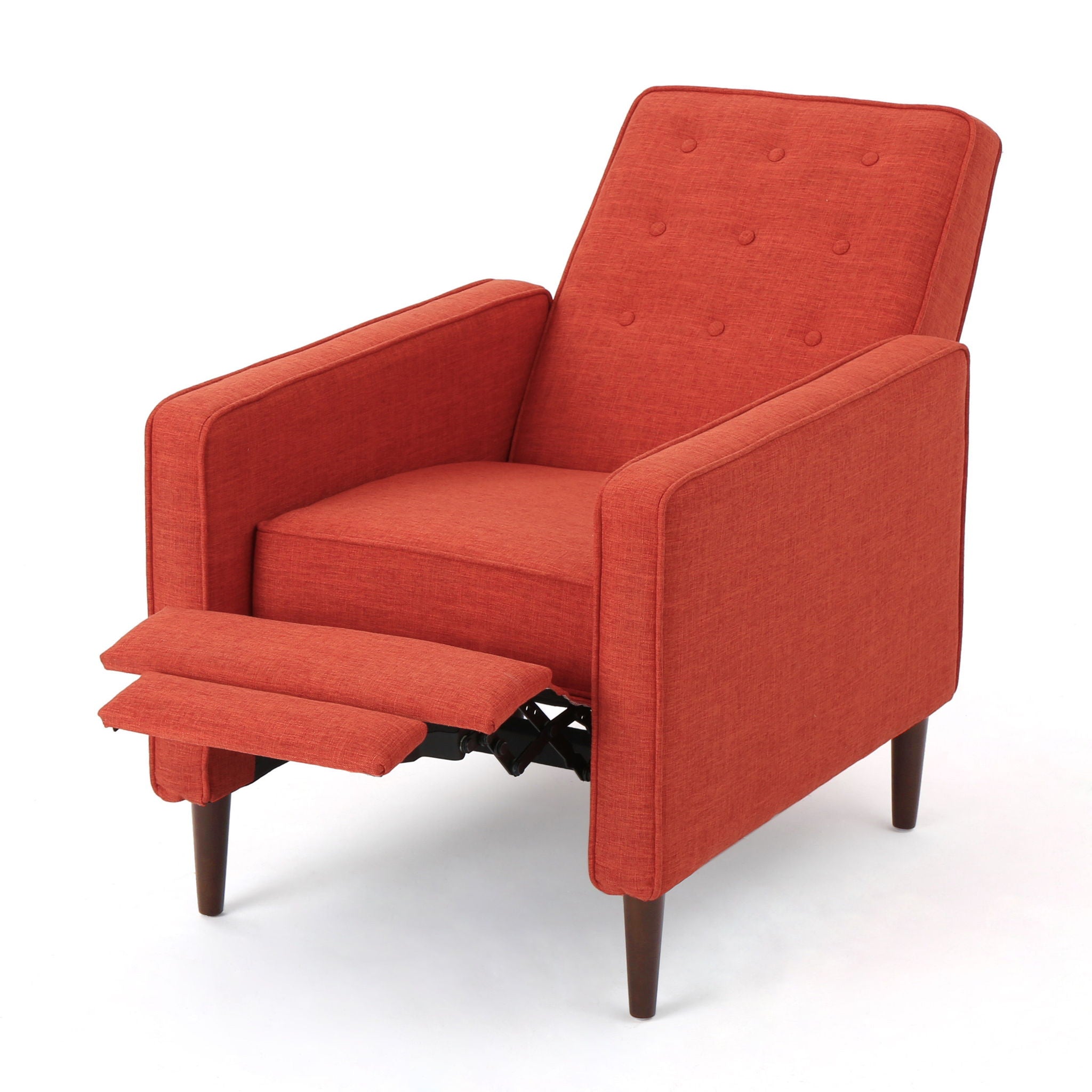 Mid-Century Modern Recliner With Button Tufted Waffle Stitch - Best Buy Furniture