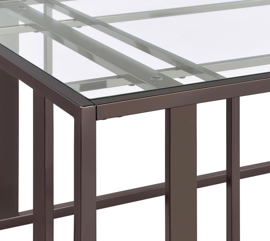 Adri - Rectangular Glass Top Side End Table - Best Buy Furniture
