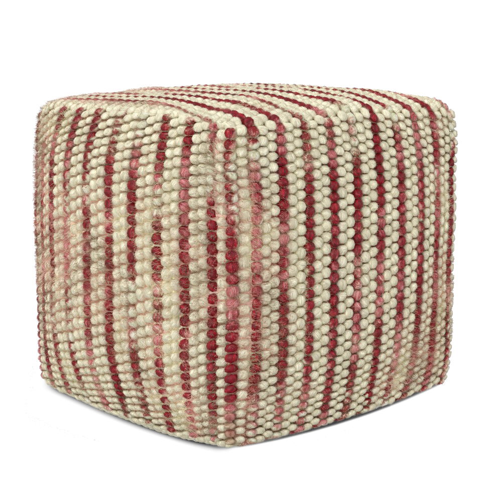 Zoey - Handcrafted Woven Cube Pouf - Best Buy Furniture