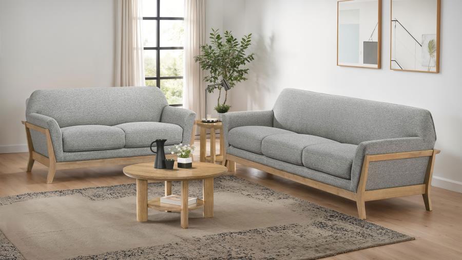 Vaughn - Fabric Upholstered Flared Arm Sofa Set - Best Buy Furniture