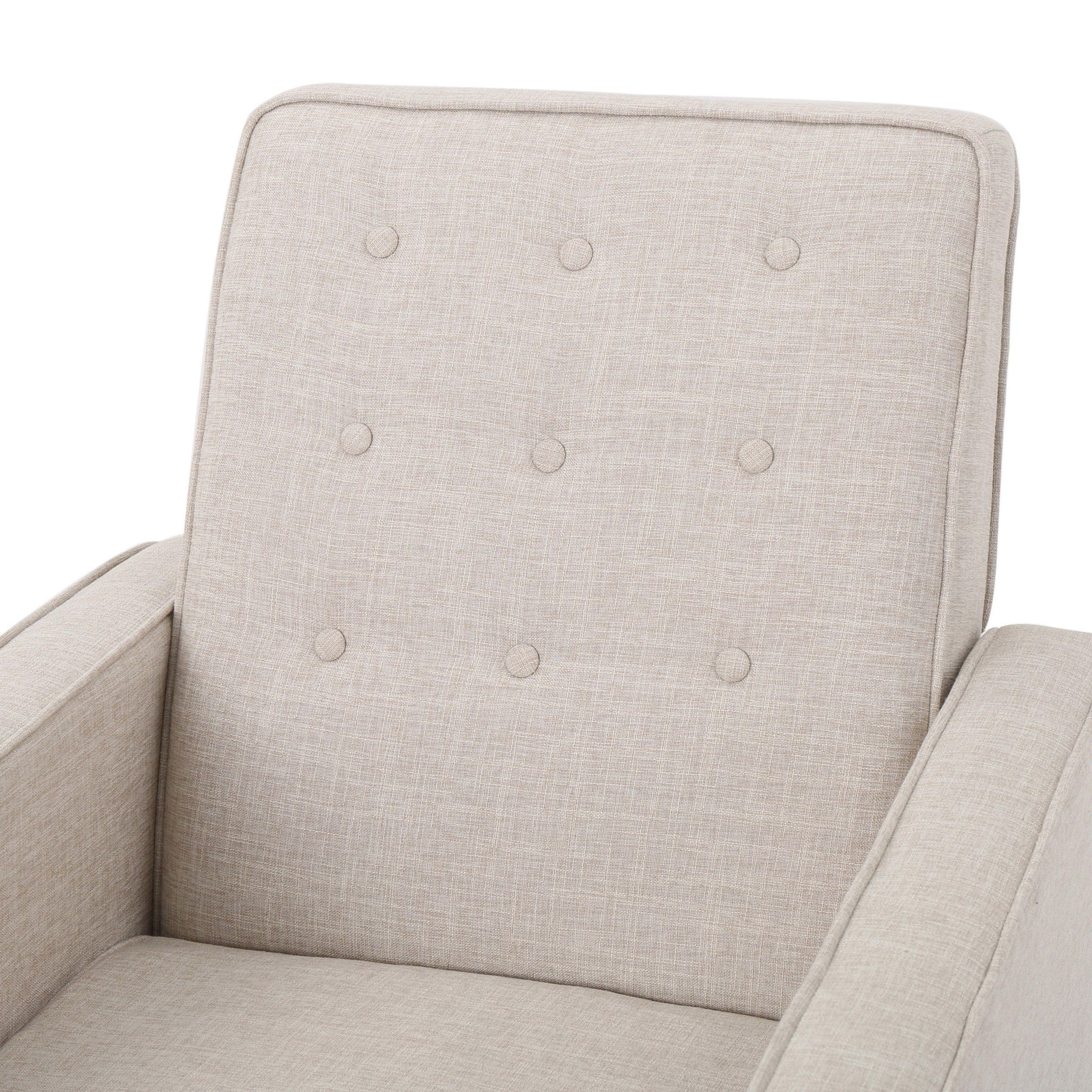 Mid-Century Modern Recliner With Button Tufted Waffle Stitch - Best Buy Furniture