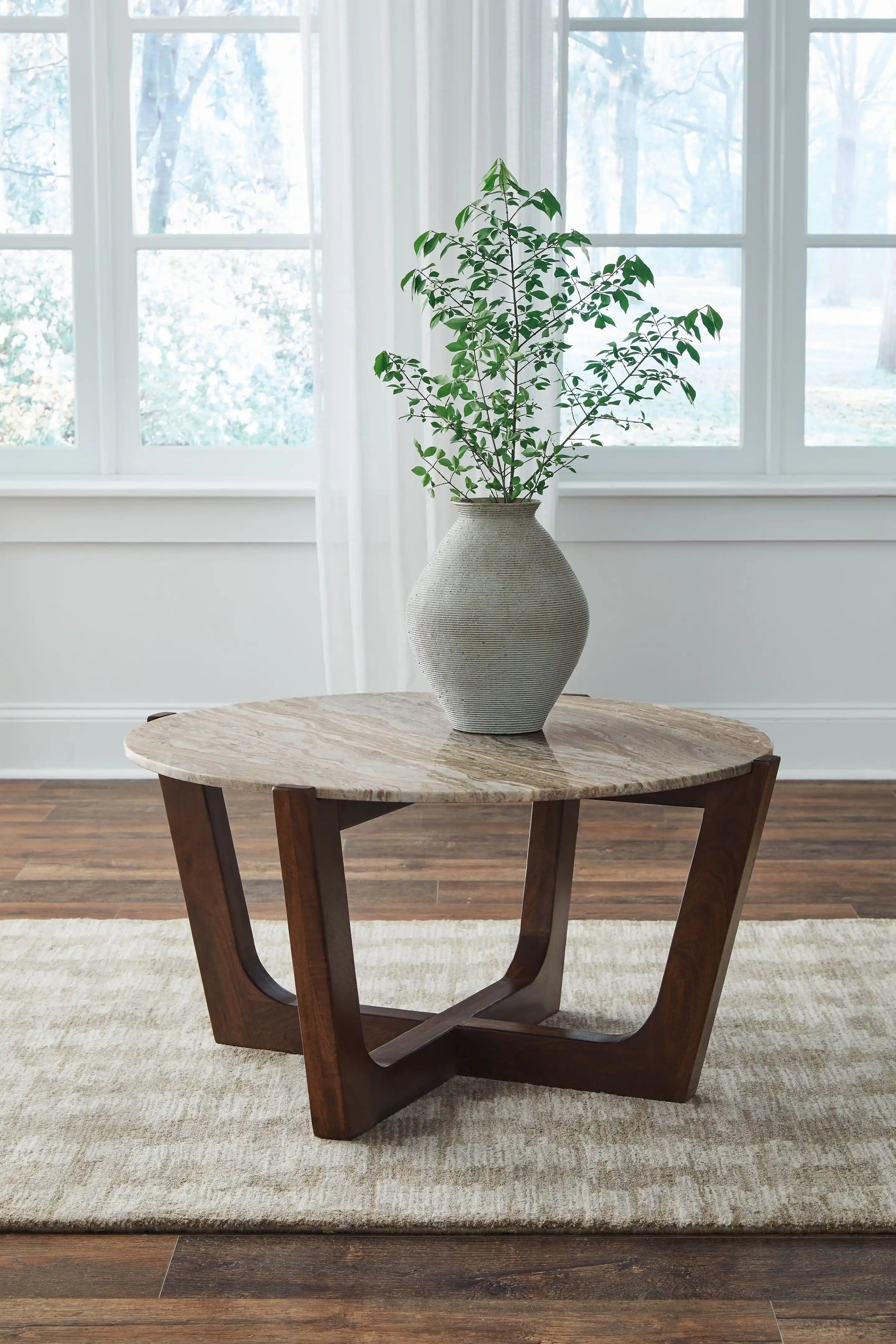 Tanidore - Round Cocktail Table - Warm Brown - Best Buy Furniture