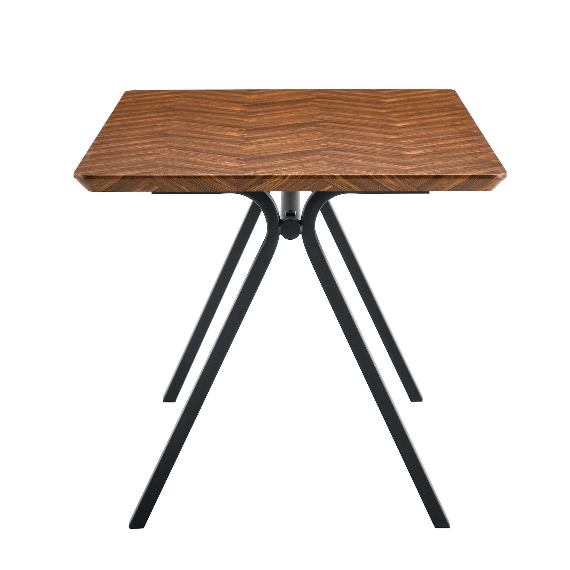 Herringbone Pattern Dining Table A Perfect Match For Modern Minimalist And Industrial Home Styles - Walnut - Best Buy Furniture