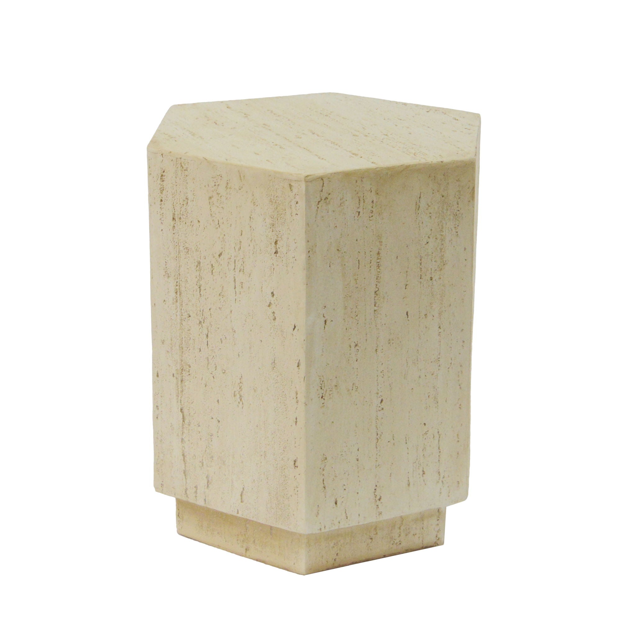 Hexagonal Archaistic Side Table High Quality Magnesium Oxide - Antique Brown - Best Buy Furniture