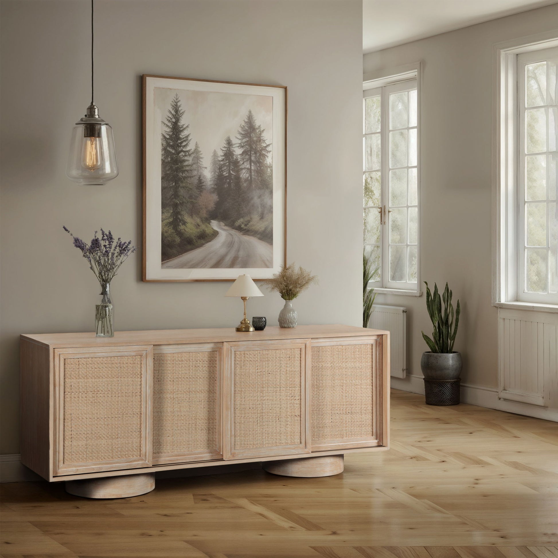 Windsor - Rubberwood Sideboard / Buffet - Natural - Best Buy Furniture