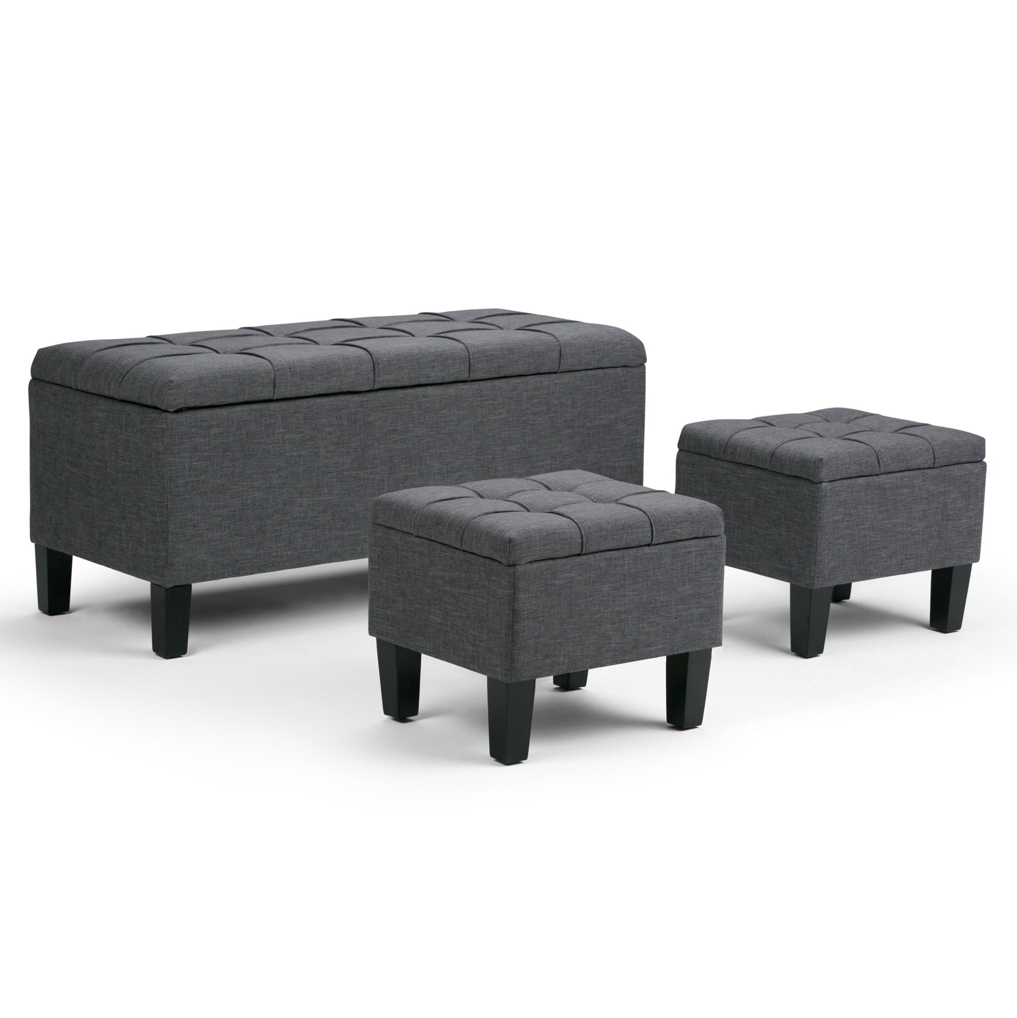 Dover - 3 Piece Storage Ottoman Contemporary Design - Best Buy Furniture