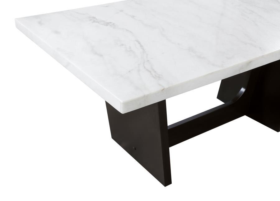 Osborne - Marble Top Dining Table - Rustic Espresso - Best Buy Furniture