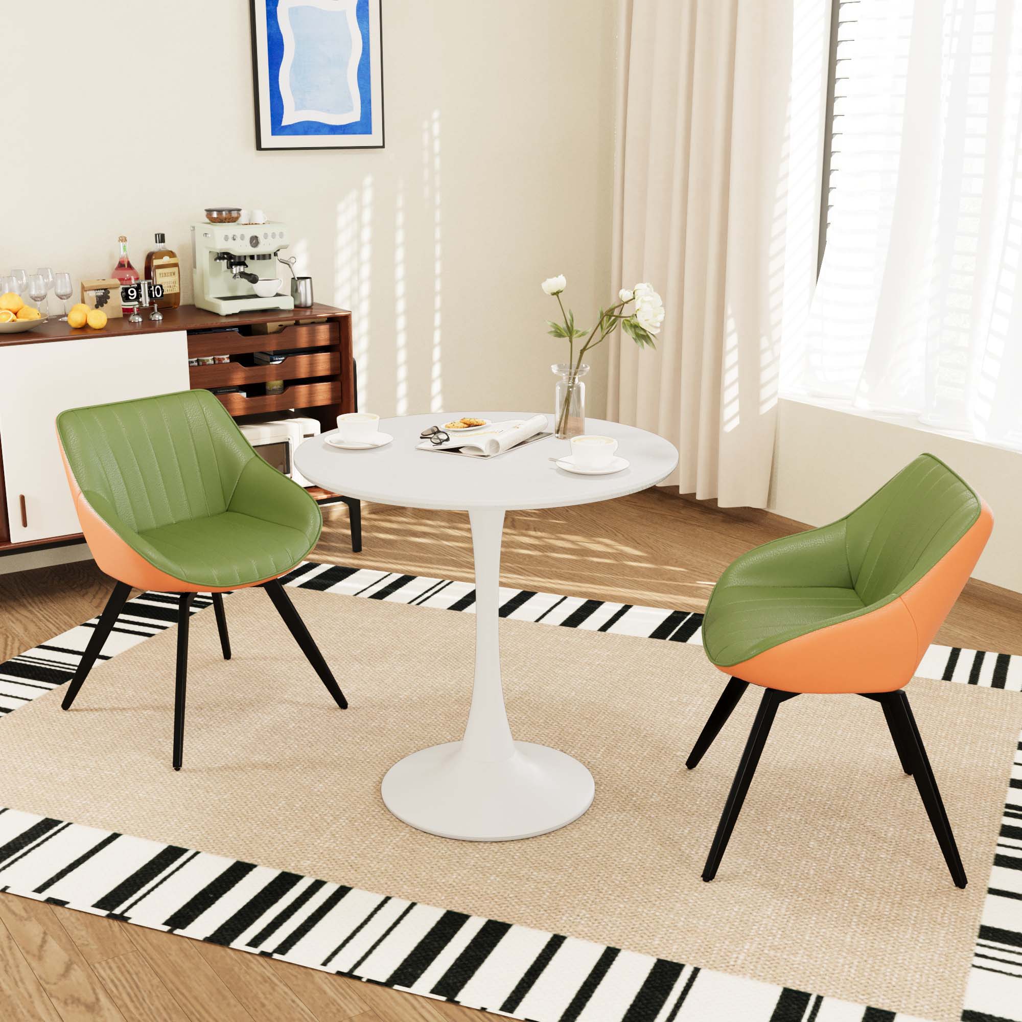 Round Dining Table Set With Tulip Design And 2 Chairs - Best Buy Furniture