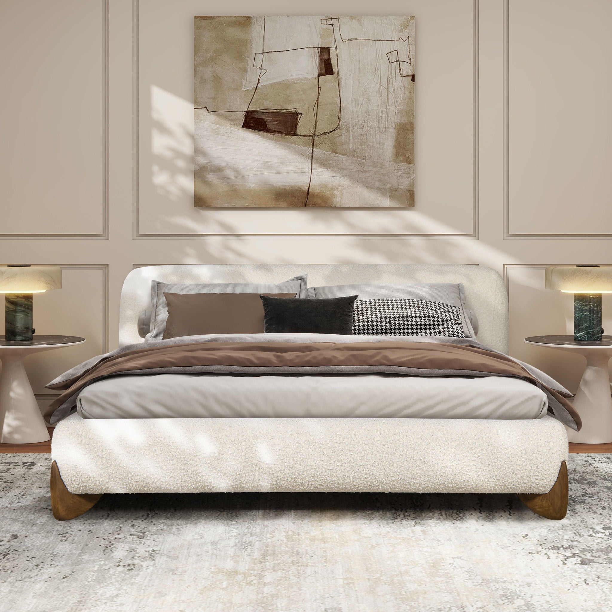 Alpine - Puffy Modern Platform Bed - Best Buy Furniture