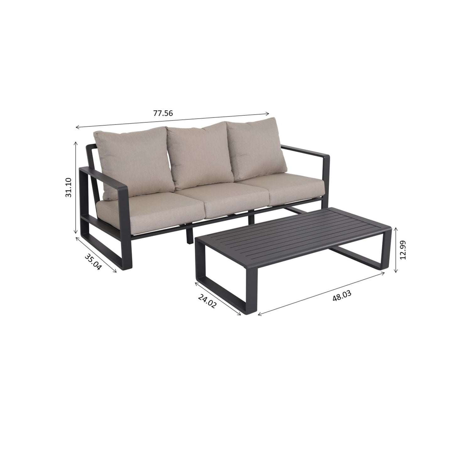 Durable Sofa With Rectangular Coffee Table - Best Buy Furniture