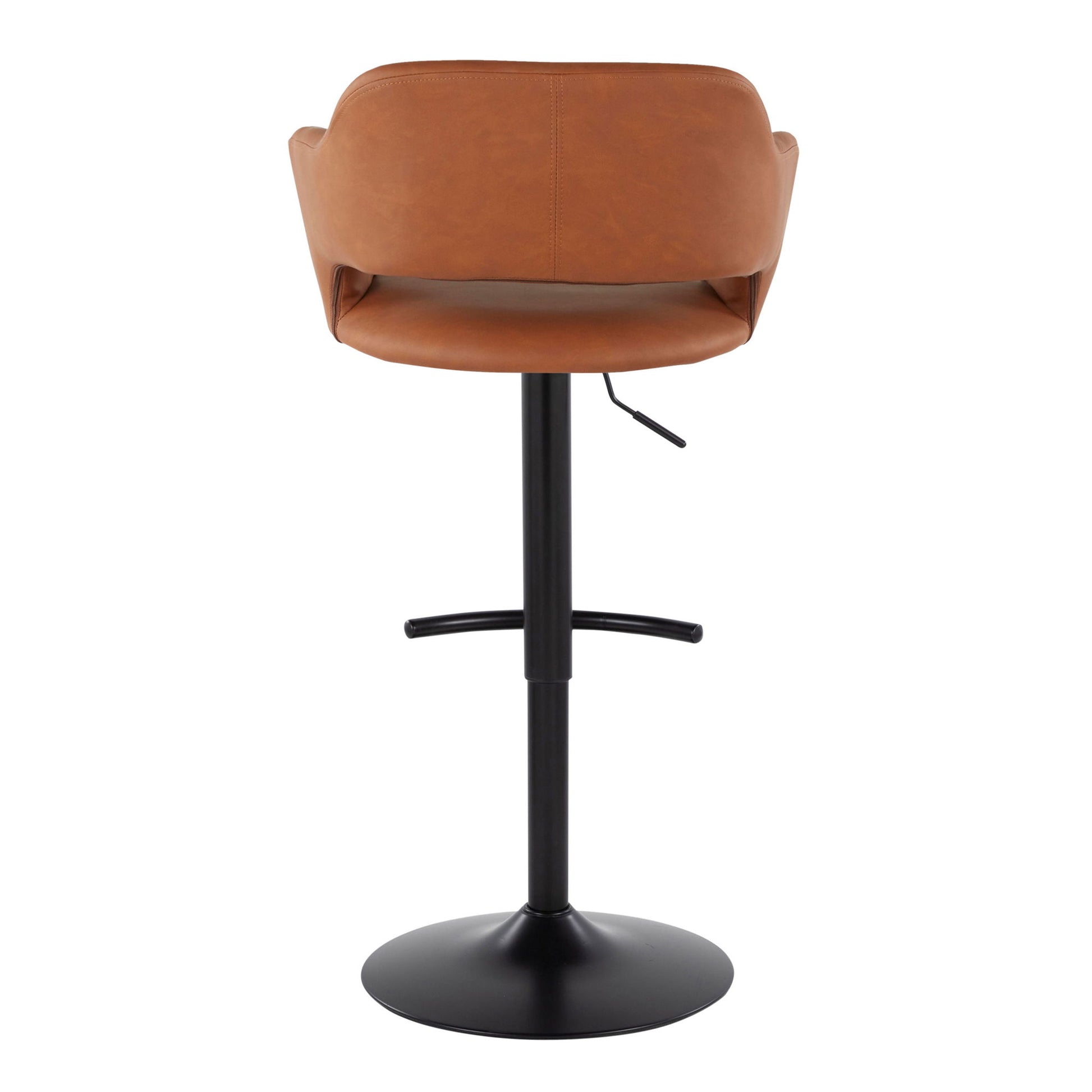 Margarite - Contemporary Adjustable Barstool With Swivel With Rounded T Footrest (Set of 2) - Best Buy Furniture