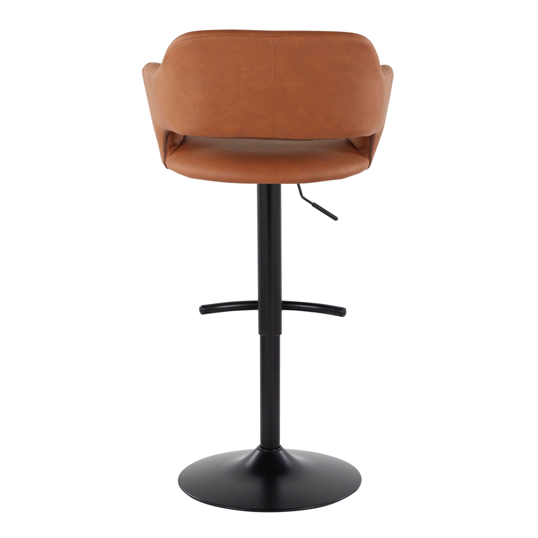 Margarite - Contemporary Adjustable Barstool With Swivel With Rounded T Footrest (Set of 2) - Best Buy Furniture