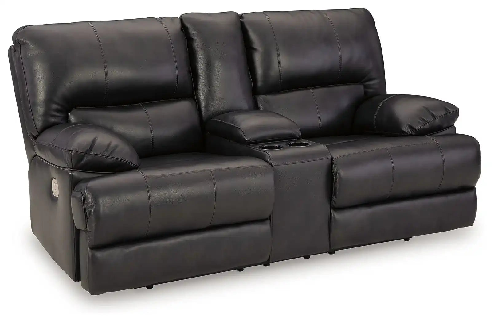 Mountainous - Power Reclining Loveseat With Console /Adj Headrest - Eclipse - Best Buy Furniture