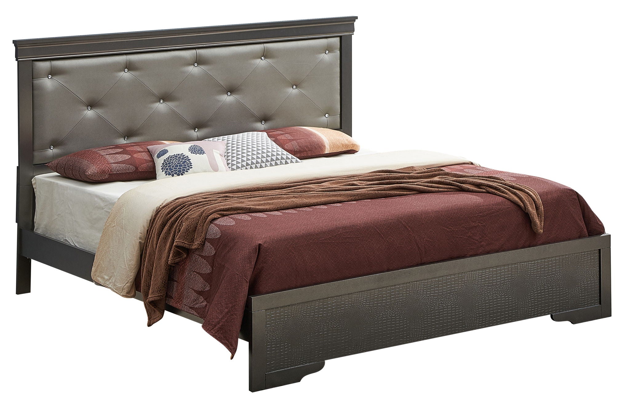 Chic Elegantly Designed Transitional Bed - Best Buy Furniture