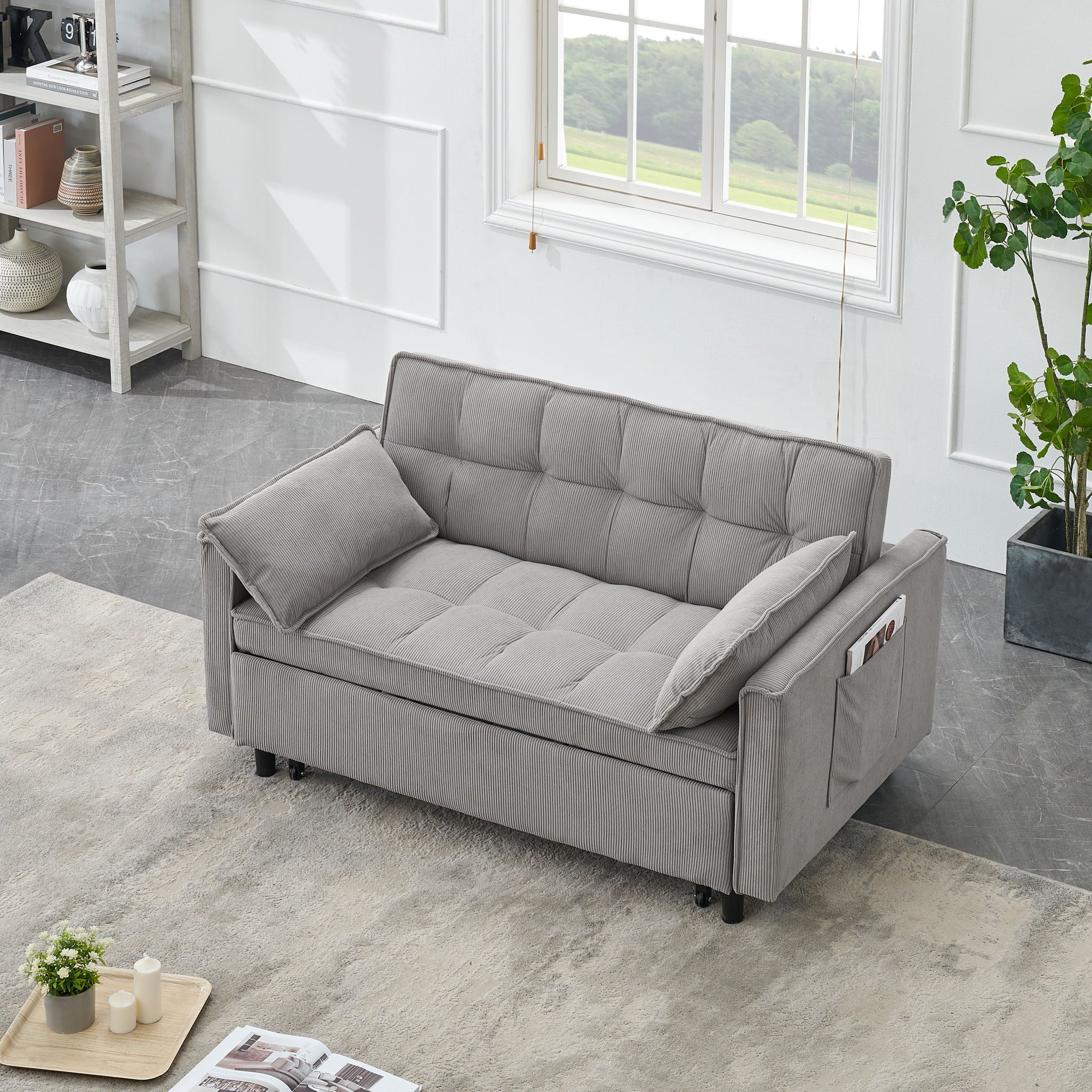 Two-Seat Casual Sofa With Pull Out Bed, Living Room Furniture - Best Buy Furniture