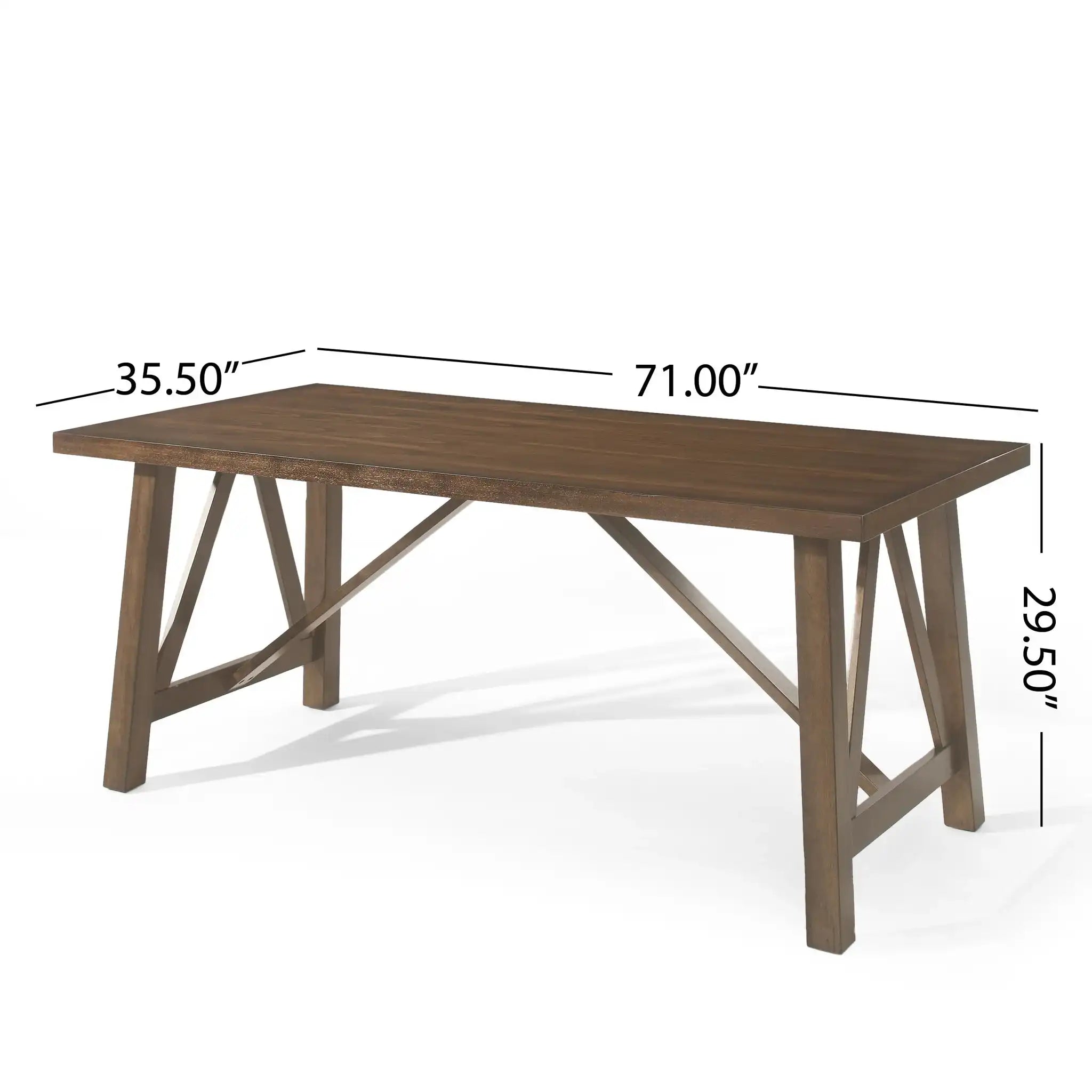 Farmhouse Style Dining Table With Wood Like Top - Best Buy Furniture