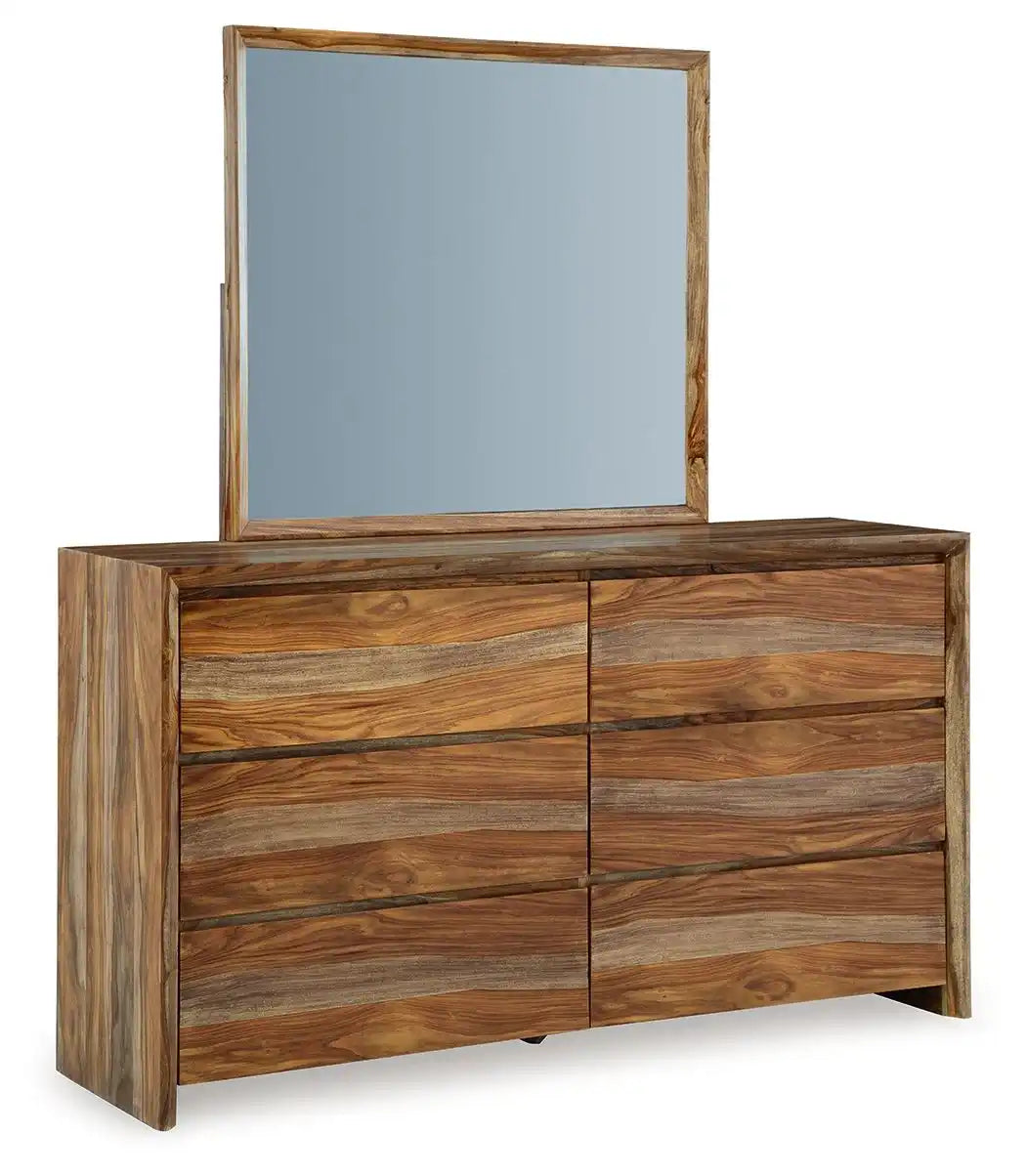 Dressonni - Dresser And Mirror - Brown - Best Buy Furniture