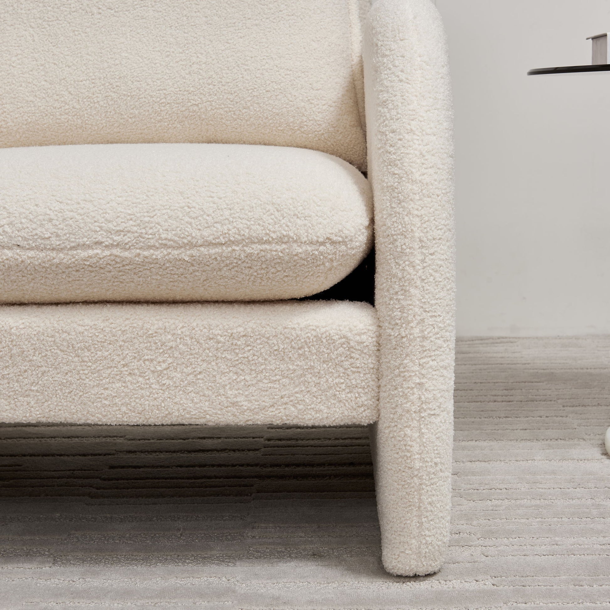 Modern Sherpa Upholstered Accent Chair, Comfortable Living Room Armchair, Lounge Chair For Bedroom, And Office - Best Buy Furniture