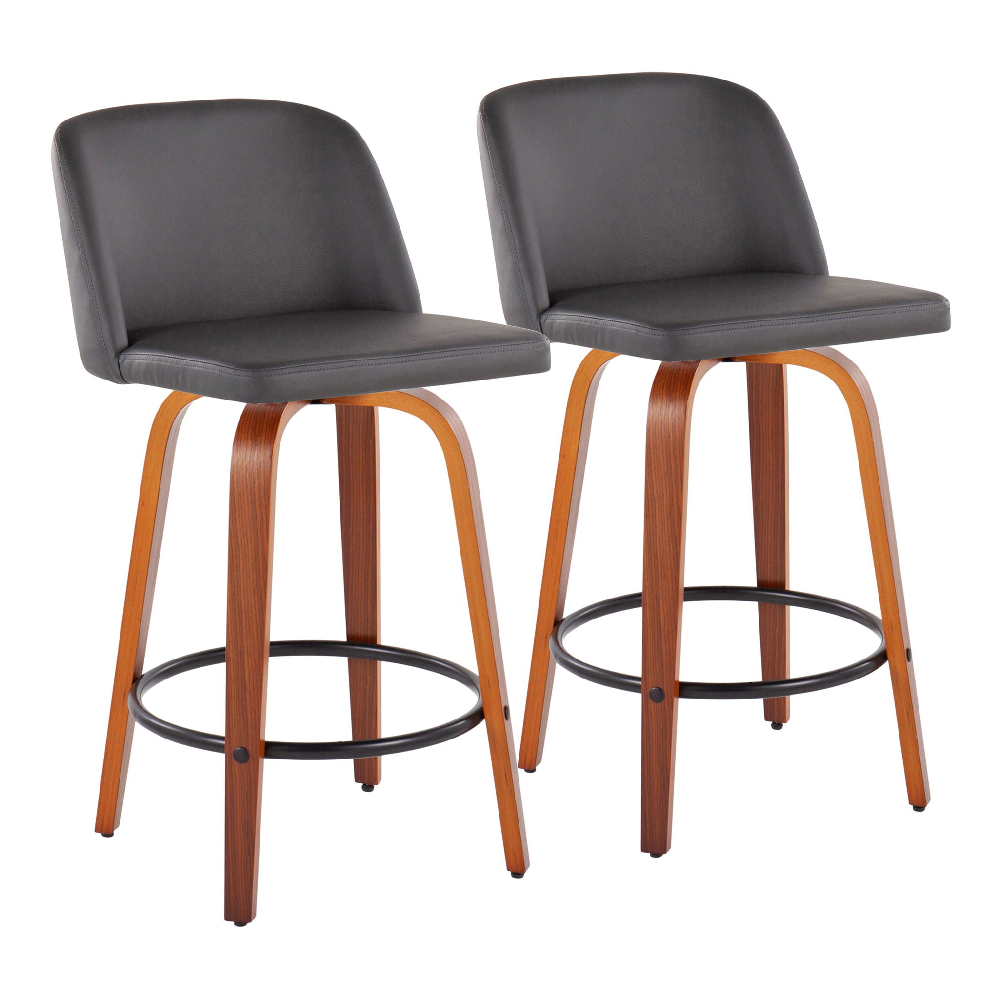 Toriano - Mid Century Modern, Counter Stool (Set of 2) - Best Buy Furniture
