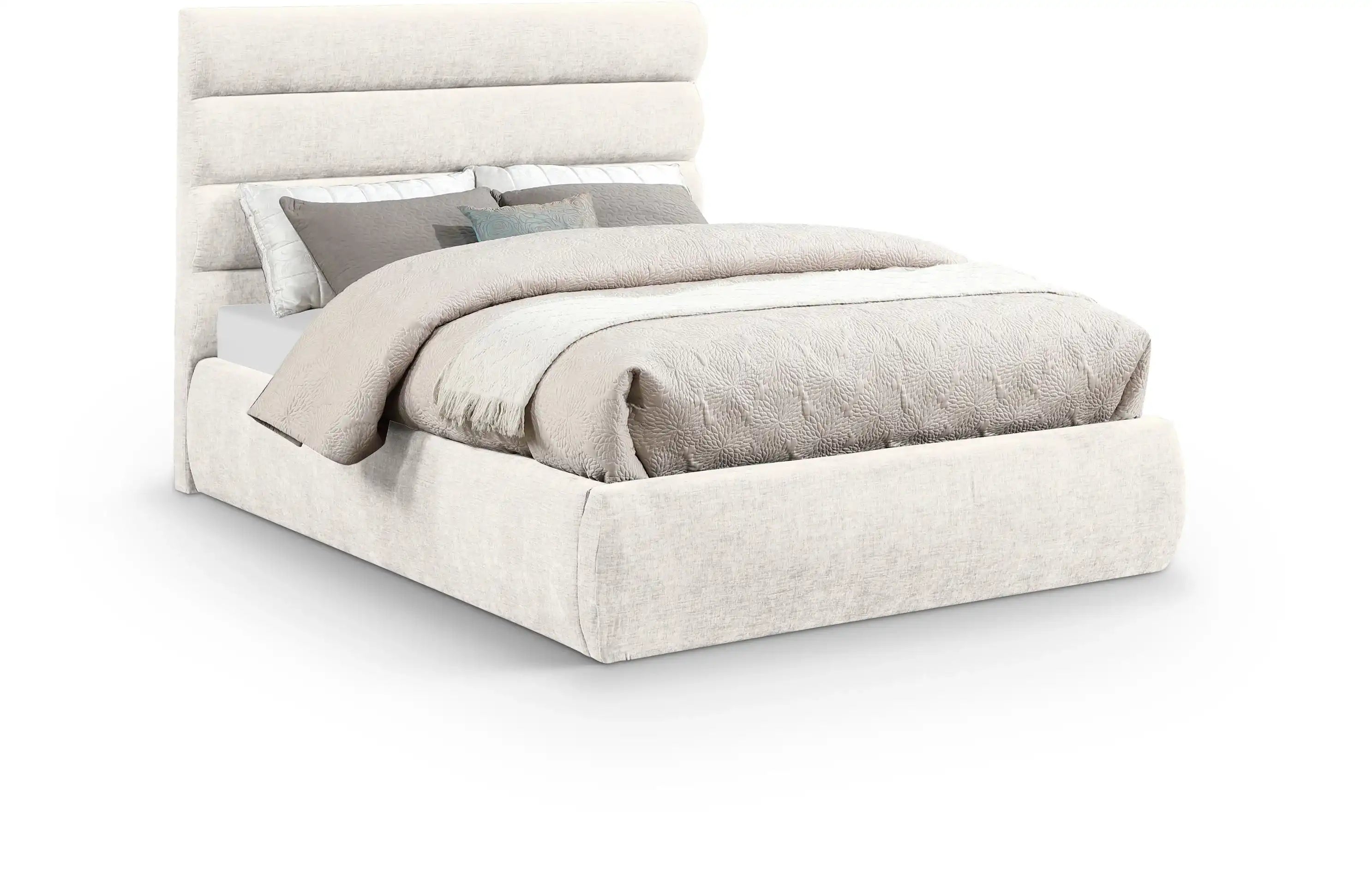 Adam - Chenille Fabric Bed With 52" Headboard - Best Buy Furniture