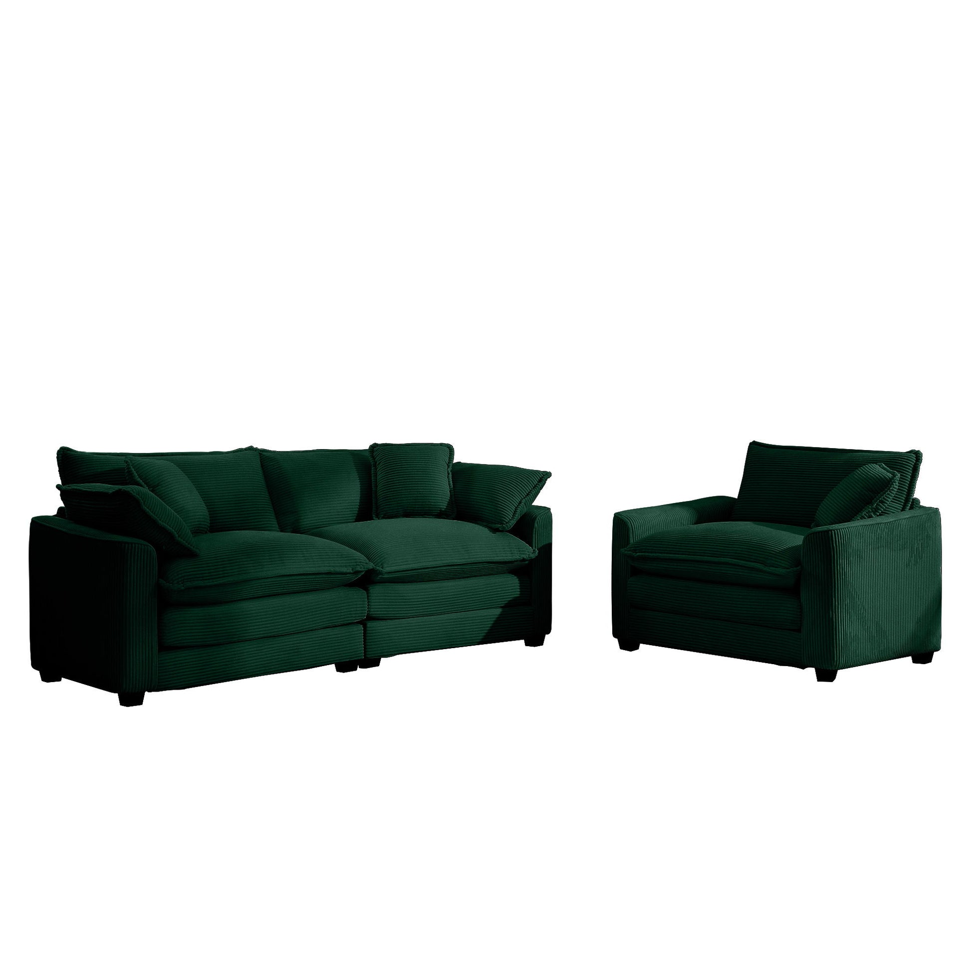 Elegant Corduroy Oversized Sectional Sofa Set With Deep Seats And Flexible Layout - Best Buy Furniture