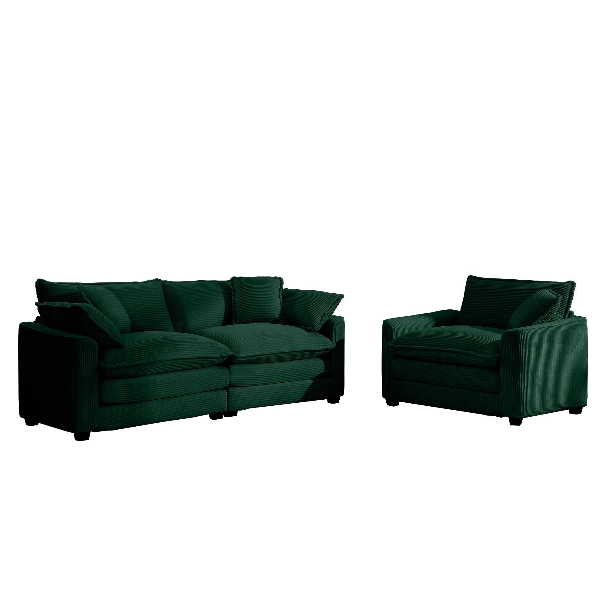 Elegant Corduroy Oversized Sectional Sofa Set With Deep Seats And Flexible Layout - Best Buy Furniture