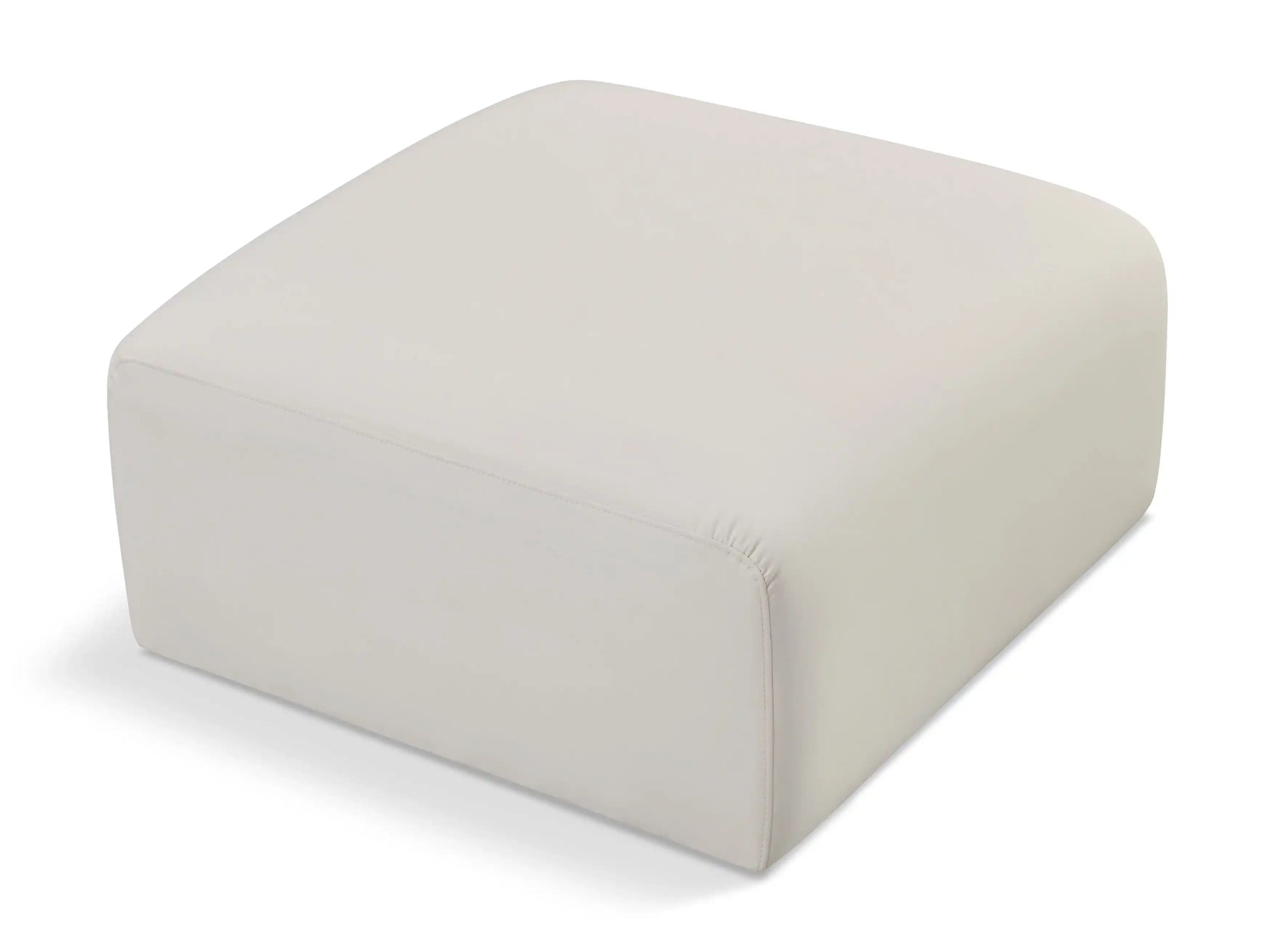 Arc - Faux Leather Ottoman - Best Buy Furniture