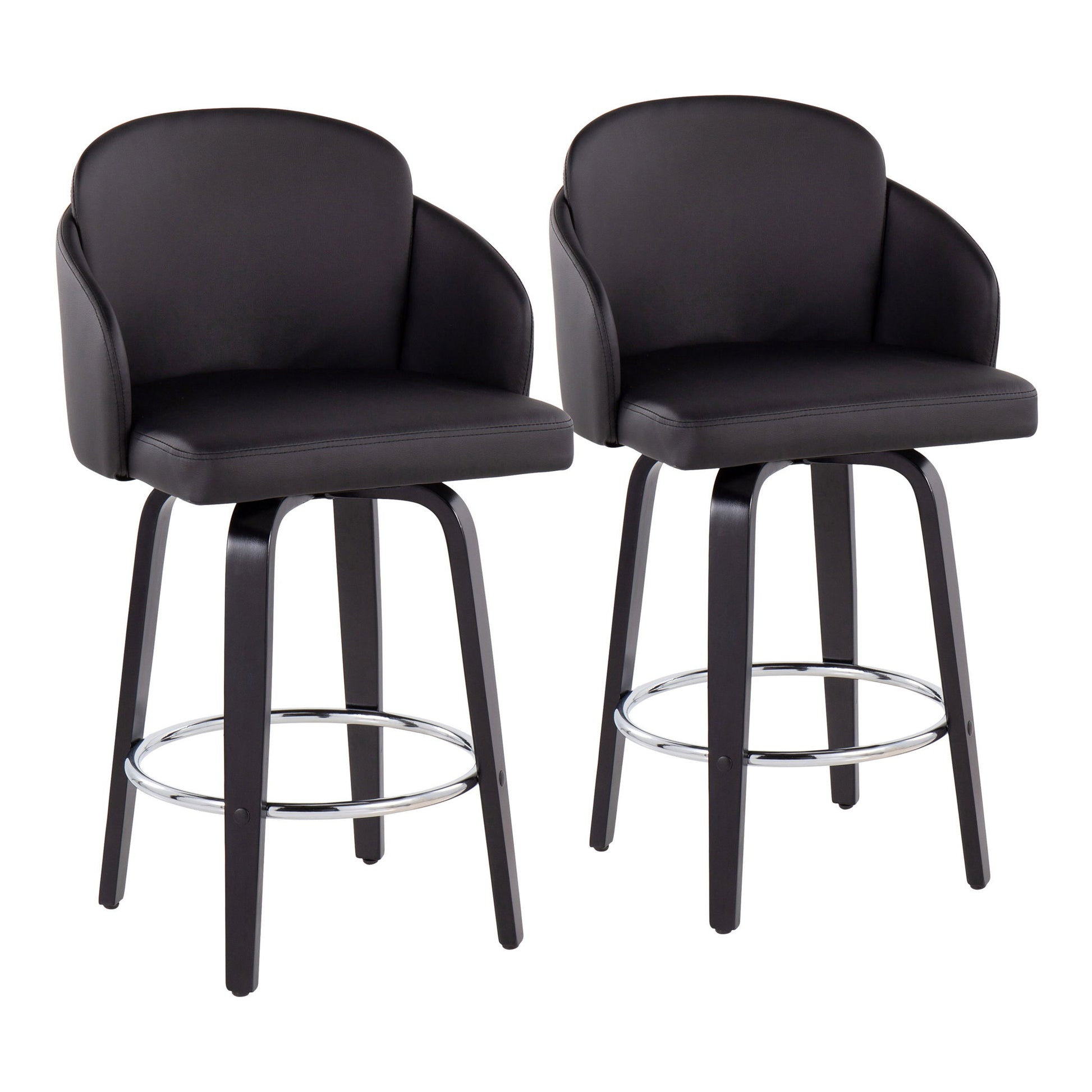 Dahlia - Contemporary Counter Stool Round Footrest (Set of 2) - Best Buy Furniture