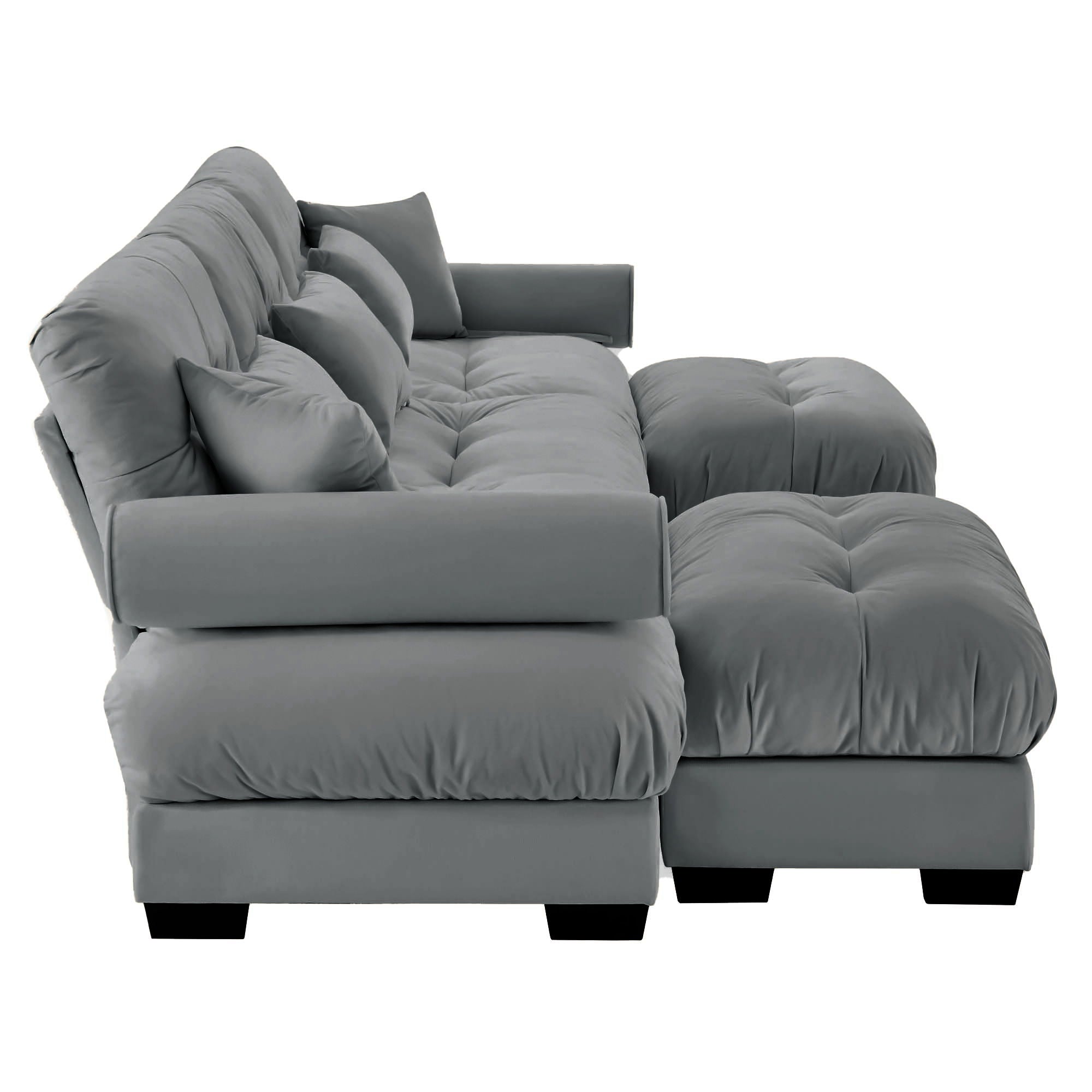 Super Comfort Oversized Modular Sectional Sofa With Movable Ottoman - Best Buy Furniture