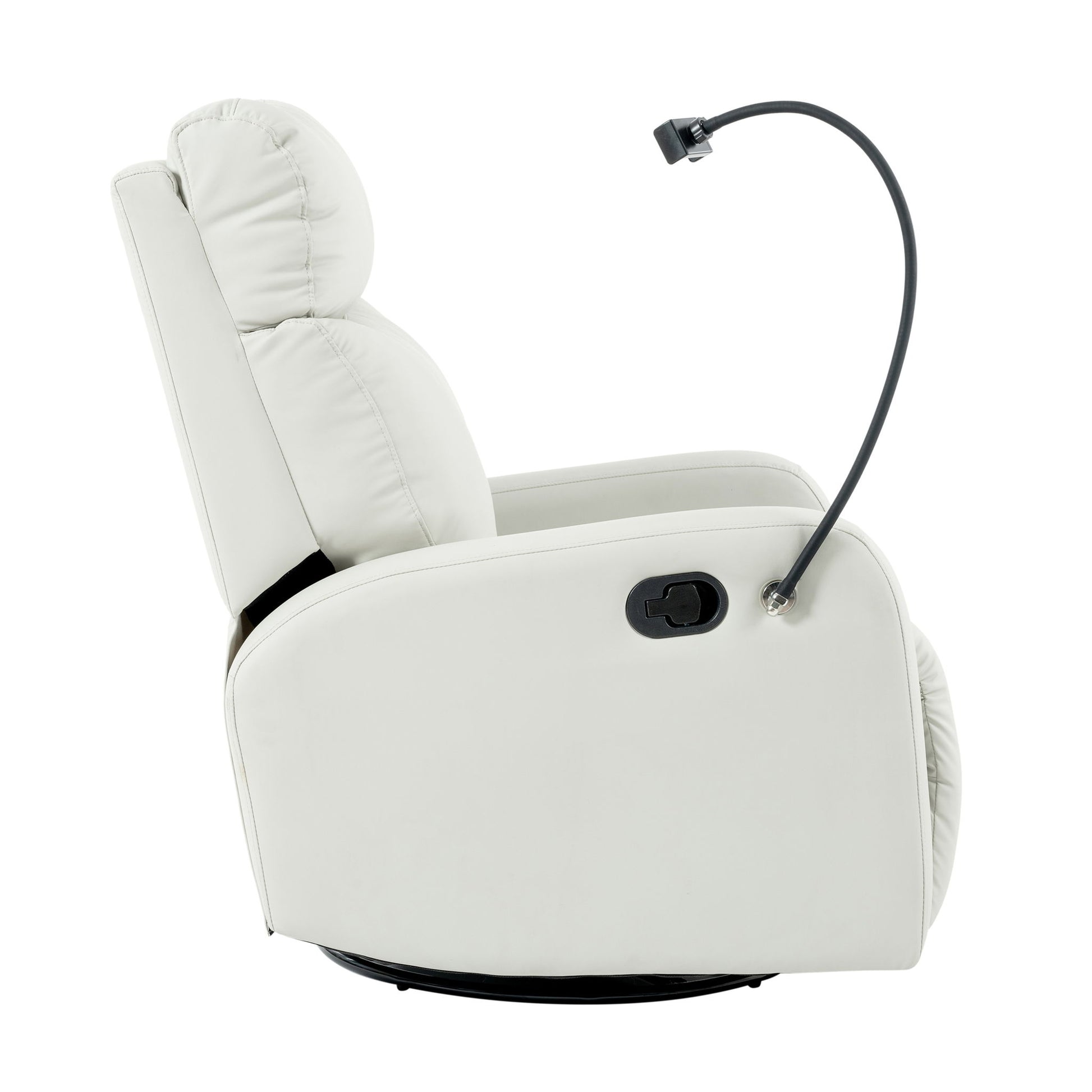 Rocking Recliner Chair, 360 Degree Swivel Nursery Rocking Chair, Glider Chair, Modern Small Rocking Swivel Recliner Chair For Bedroom, Living Room Chair Home Theater Seat, Phone Holder - Light Gray - Best Buy Furniture