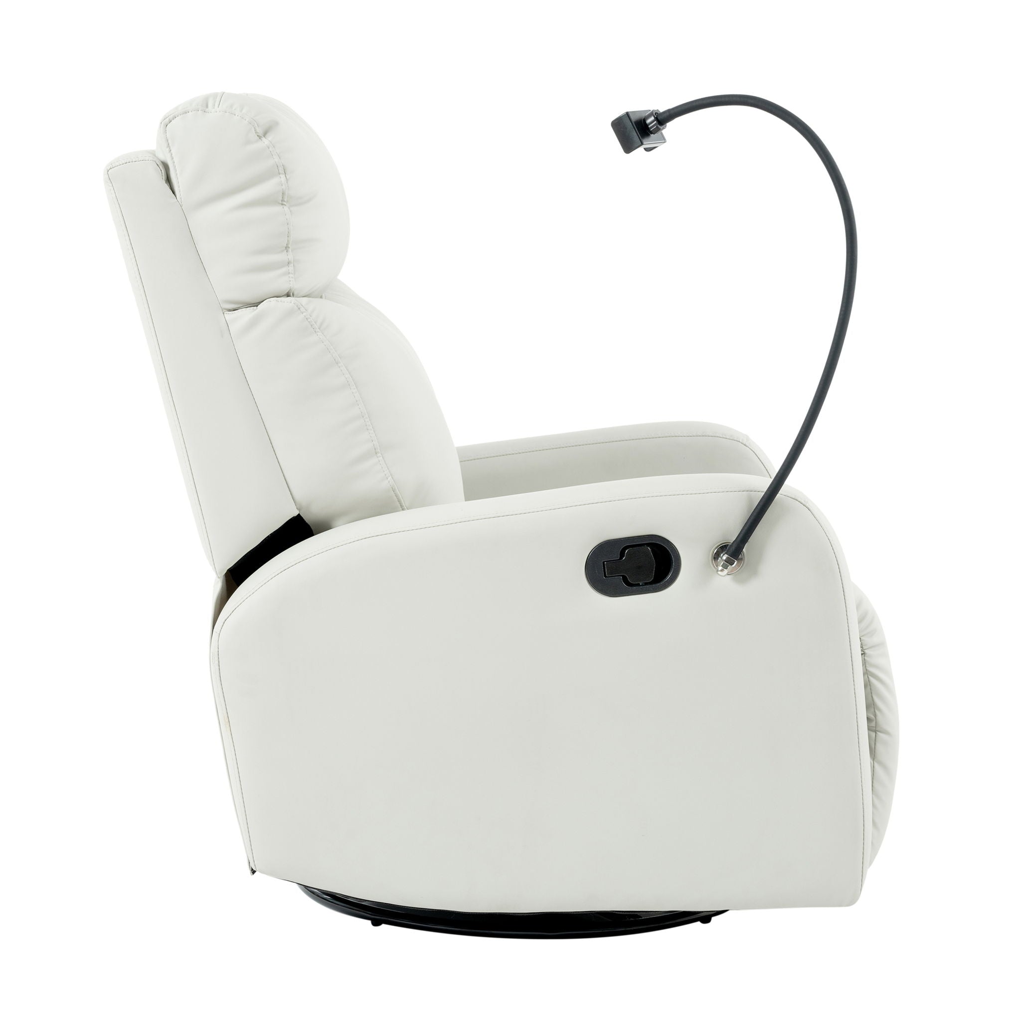 Rocking Recliner Chair, 360 Degree Swivel Nursery Rocking Chair, Glider Chair, Modern Small Rocking Swivel Recliner Chair For Bedroom, Living Room Chair Home Theater Seat, Phone Holder - Light Gray - Best Buy Furniture