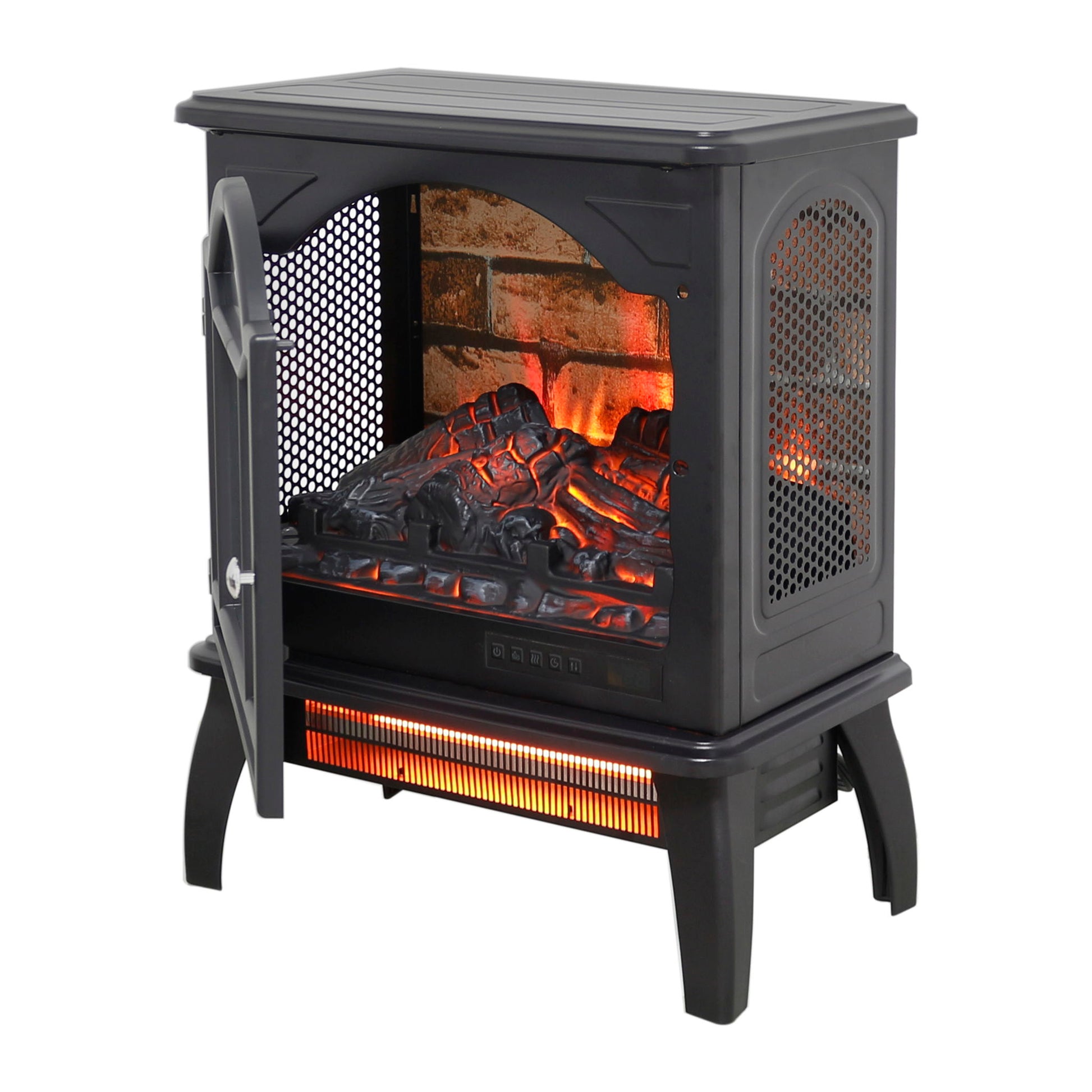 3D Flame Electric Infrared Quartz Fireplace Stove With Remote Control - Best Buy Furniture