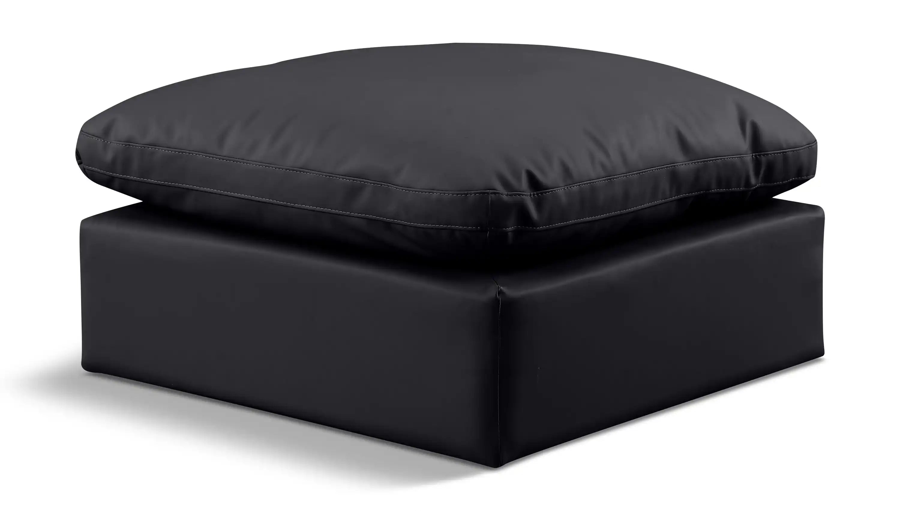 Indulge - Faux Leather Ottoman - Best Buy Furniture
