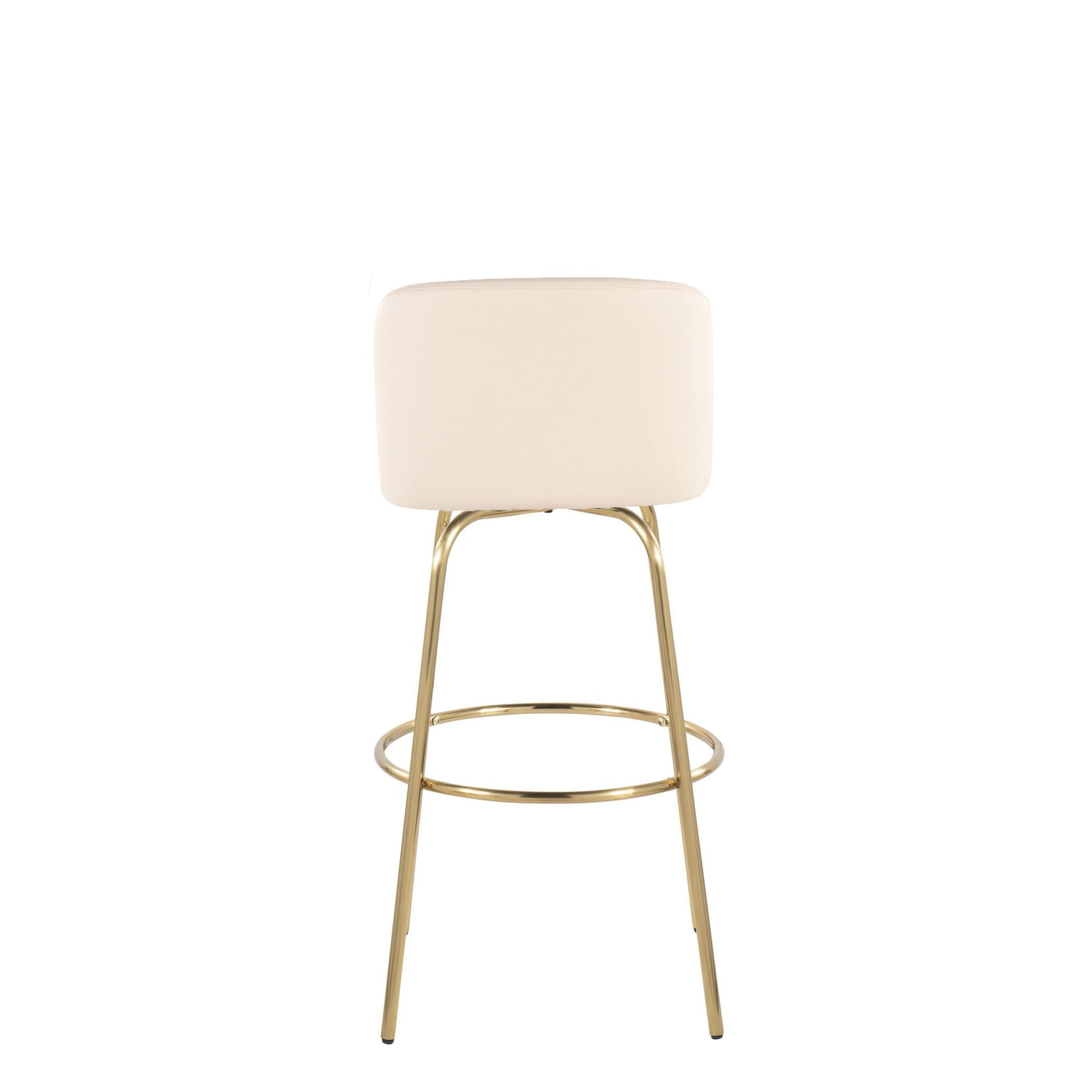 Toriano - Contemporary Fixed Height Barstool With Swivel And Round Footrest (Set of 2) - Best Buy Furniture