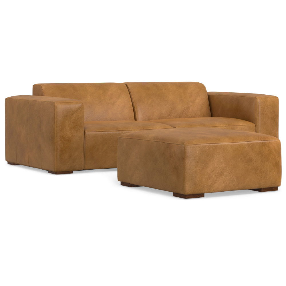 Rex - Handcrafted Sectional Sofa And Ottoman - Best Buy Furniture
