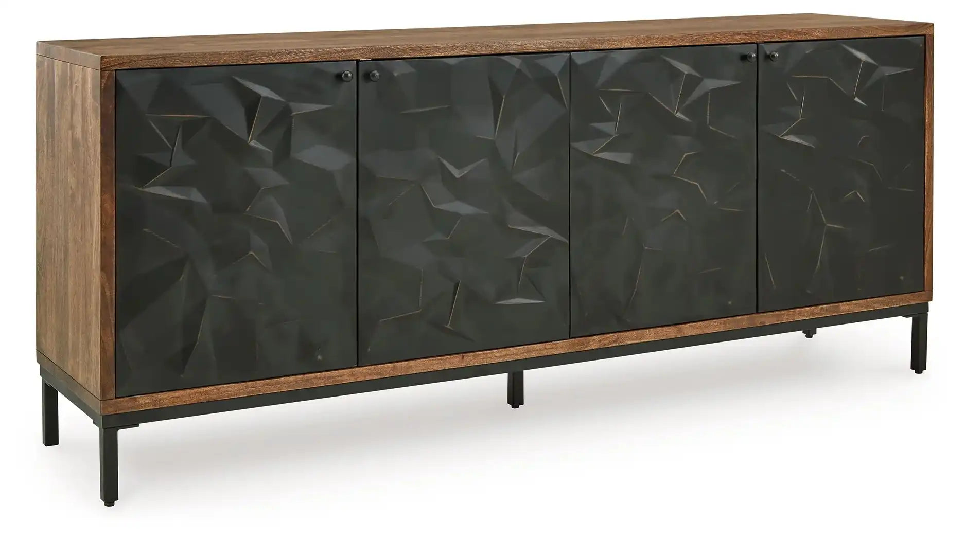 Dorannby - Accent Cabinet - Black / Brown - Best Buy Furniture