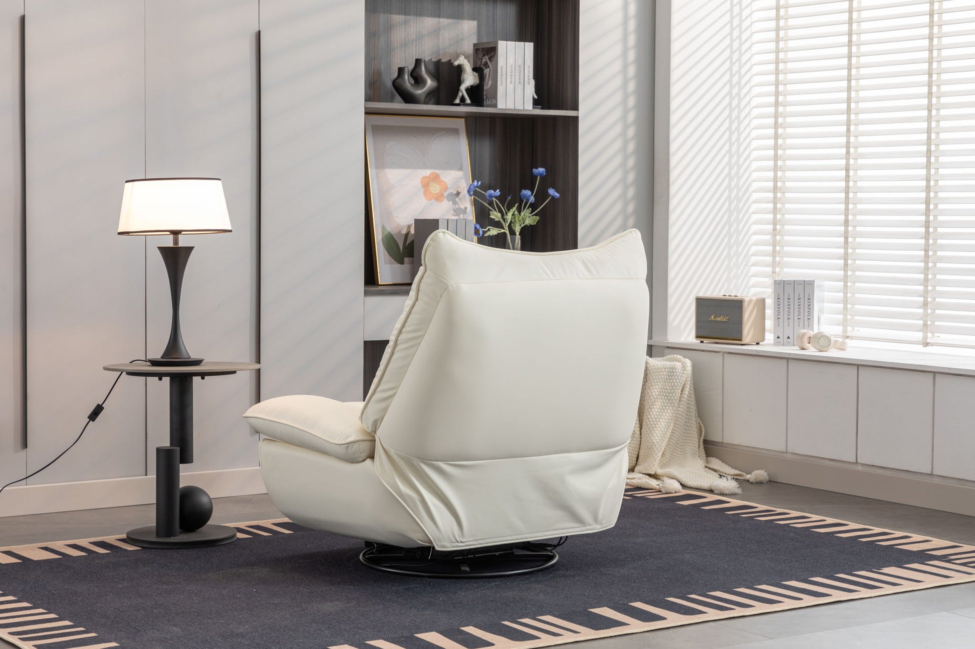 270 Swivel Glider Recliner Chair, Power Recliner Rocking Chair, USB Port Charge For Nursery Chair With Atmosphere Lamp For Living Room Bedroom Apartment - Best Buy Furniture