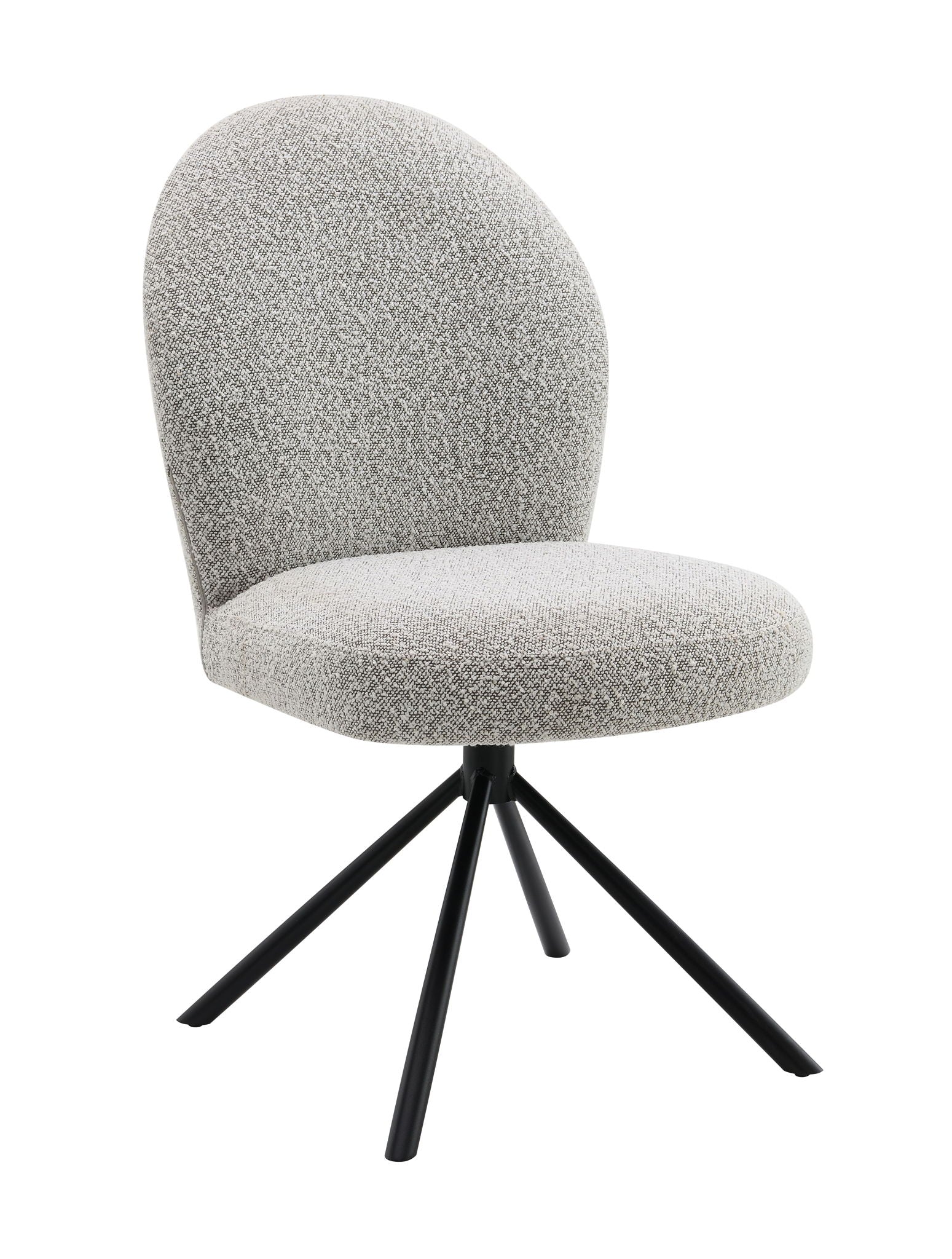 Lawton - Boucle Side Chair With Swivel (Set of 2) - Gray - Best Buy Furniture
