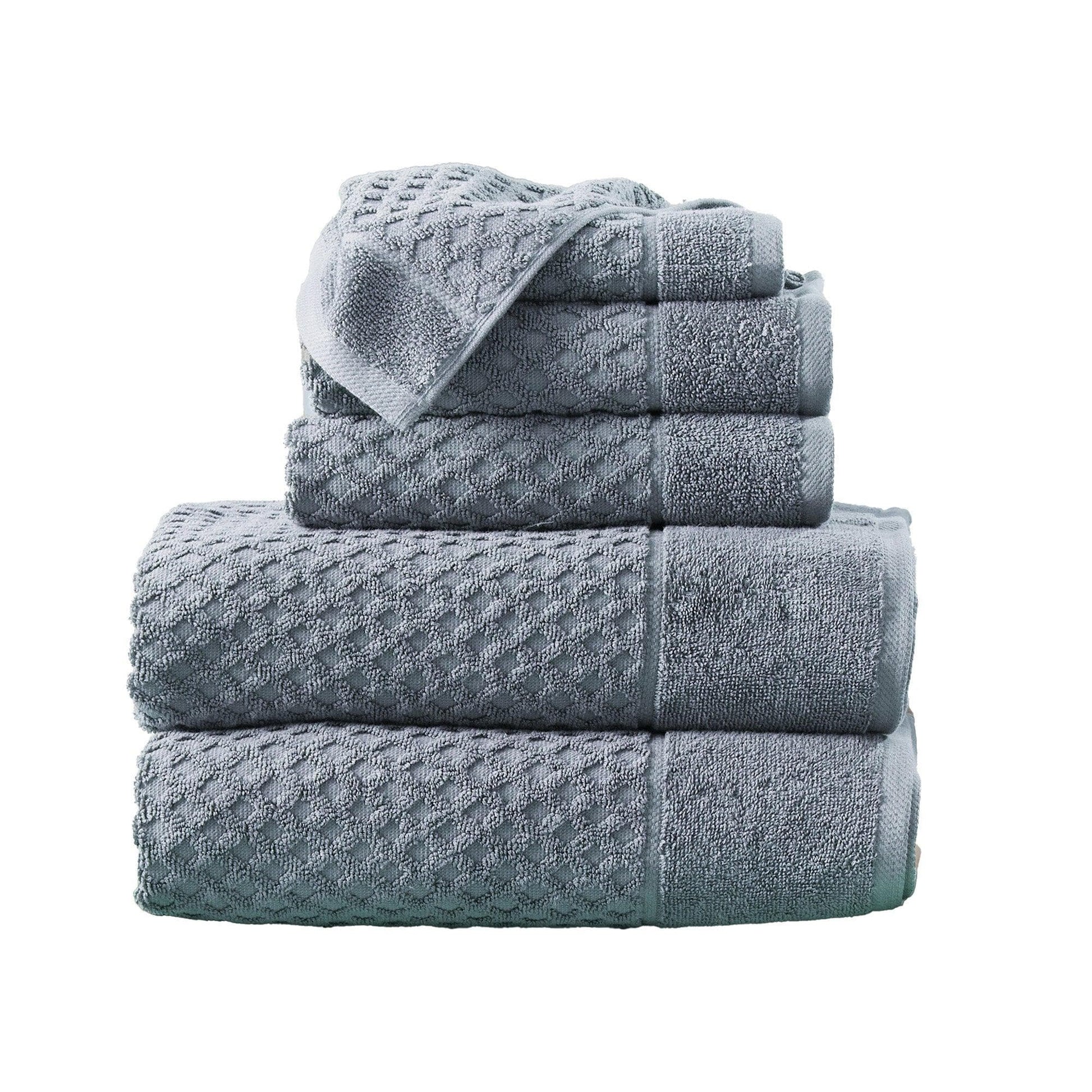 Cotton Diamond Waffle Weave Bath Towel Set - Grayson Collection - Best Buy Furniture