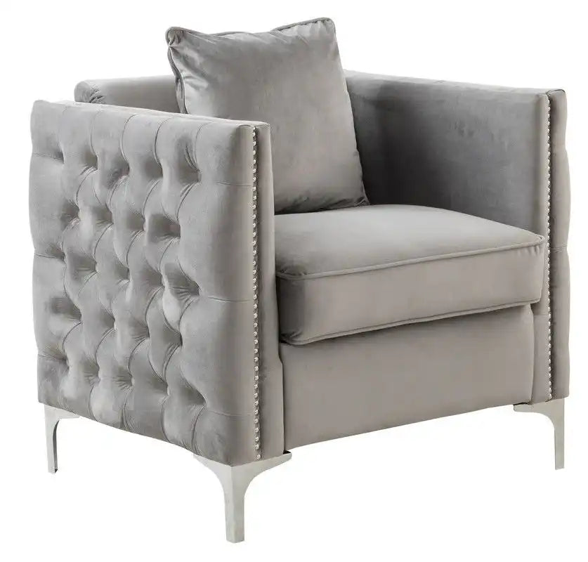 Bayberry - Velvet Chair With 1 Pillow - Best Buy Furniture