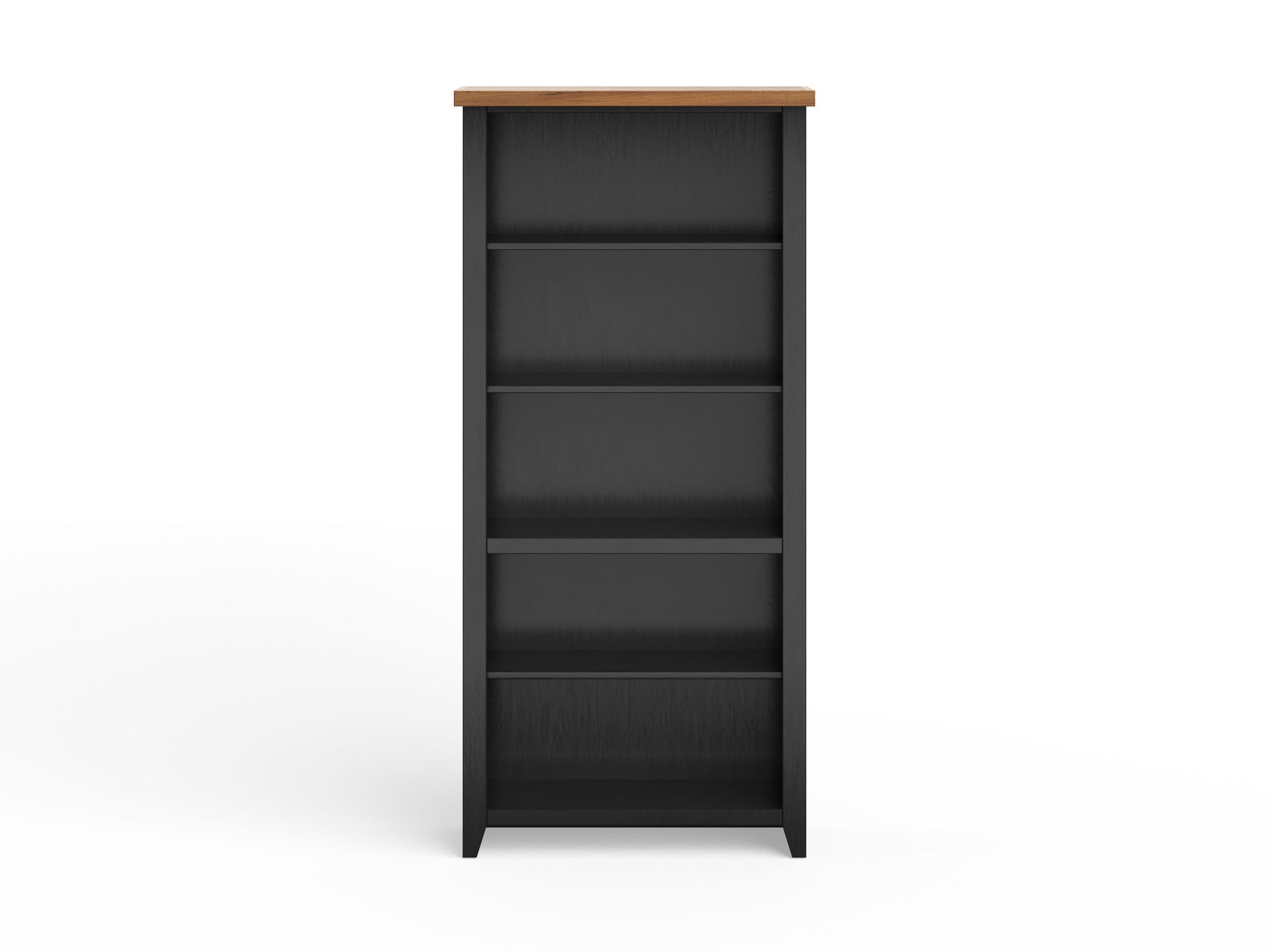 Essex - High 5 Shelf Bookcase - Black, Whiskey - Best Buy Furniture