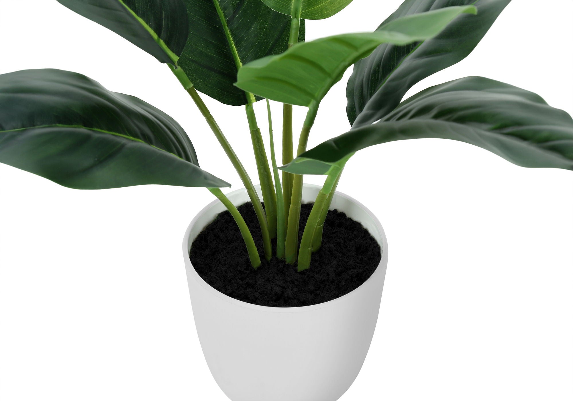 17" Tall, Artificial Plant, Aureum, Indoor, Faux, Fake, Table, Greenery, Potted, Real Touch, Decorative - Green / White - Best Buy Furniture