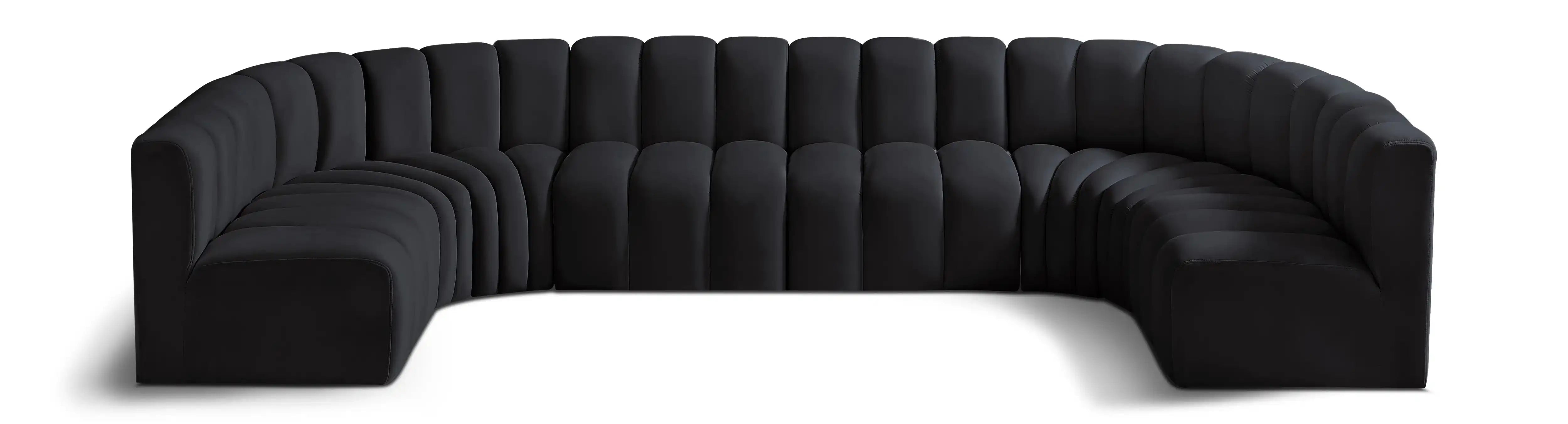 Arc - Velvet Modular U-Shaped Sectional - Best Buy Furniture