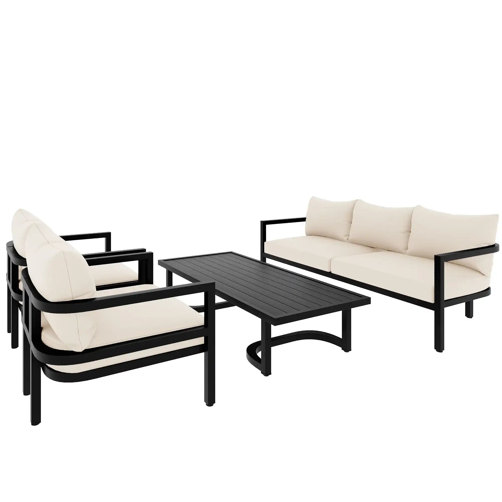 U_Style Multi-person Outdoor Steel Sofa Set, Waterproof, Anti-rust and Anti-uv, Suitable for Gardens and Lawns - Best Buy Furniture