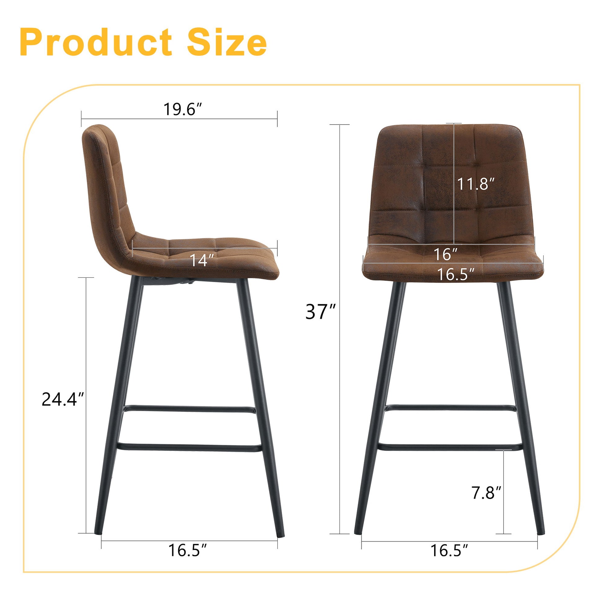 Bar Chair Set Comfortable With Metal Legs And Ergonomic Design - Best Buy Furniture